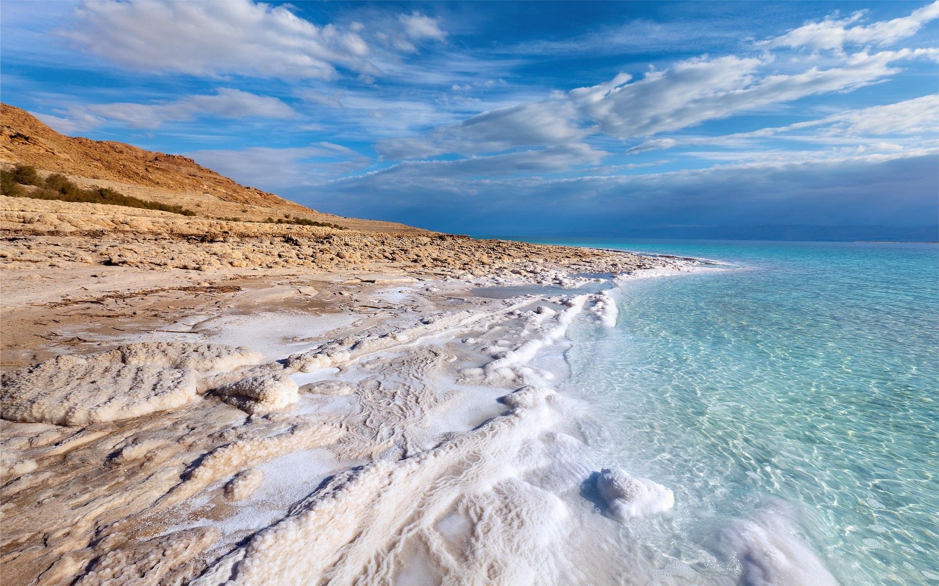 Dead Sea, Natural wonder, Lowest point, Israel, 1920x1200 HD Desktop