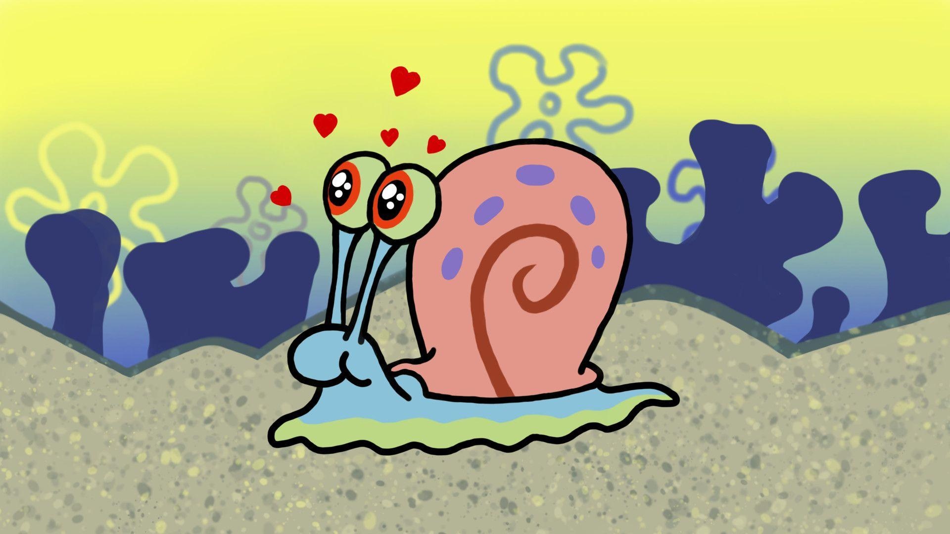 Gary the Snail, Animated character, SpongeBob SquarePants, TV show, 1920x1080 Full HD Desktop