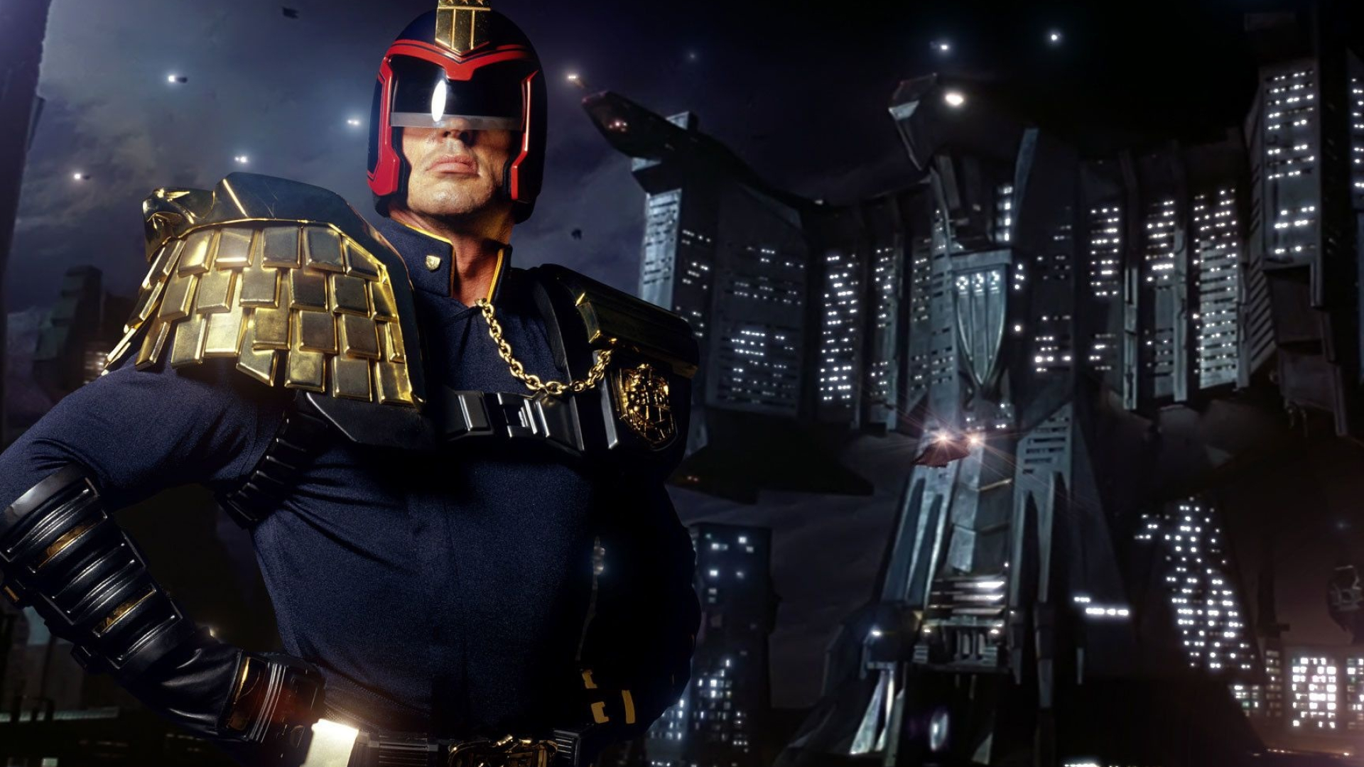 Dredd: The character first introduced in the 1977 second issue of the comic 2000AD. 1920x1080 Full HD Wallpaper.