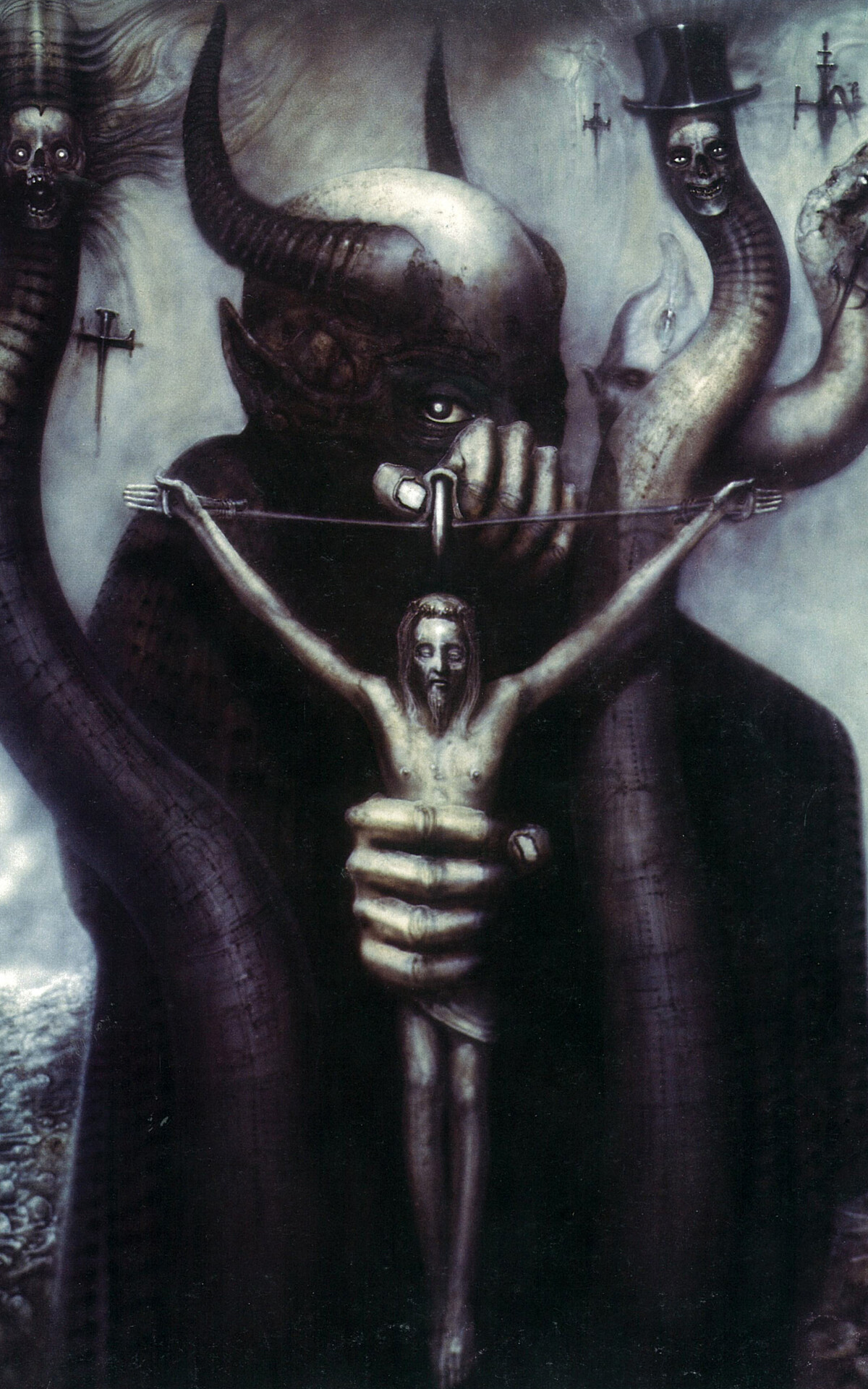 H.R. Giger: To Mega Therion, The Debut Album By Swiss Extreme Metal Band "Celtic Frost", 1985. 1200x1920 HD Wallpaper.