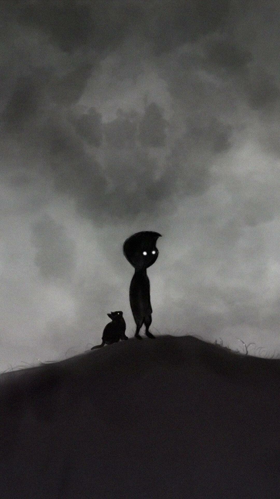 Limbo: The vague but intriguing plot is told through the game's silhouetted environments and the extremely rare pantomime. 1080x1920 Full HD Background.