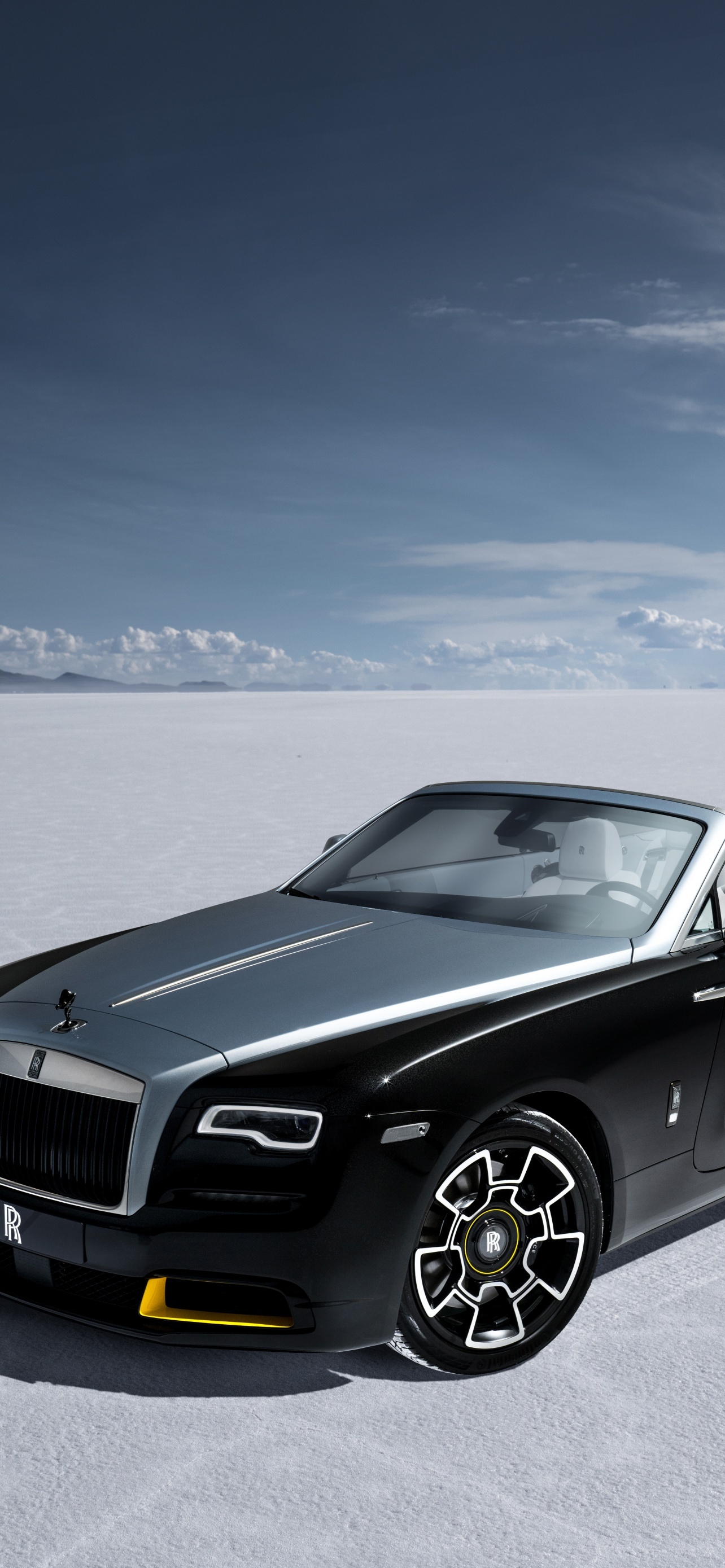 Rolls-Royce Dawn, Black Badge edition, Dark elegance, Unforgettable presence, 1290x2780 HD Phone