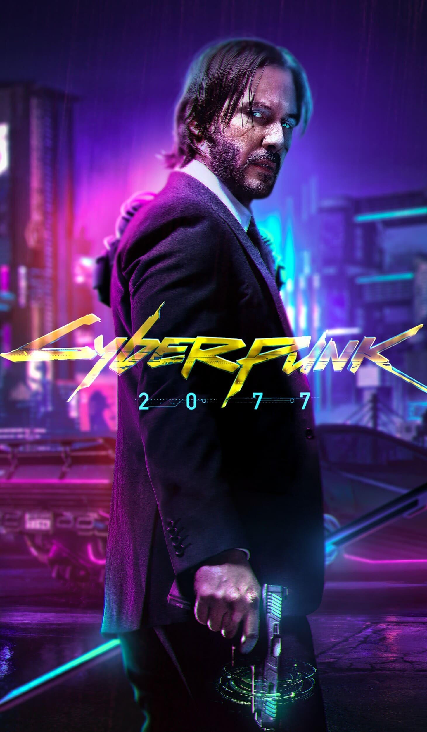 Cyberpunk 2077: A role-playing video game, Robert John Linder. 1470x2500 HD Wallpaper.
