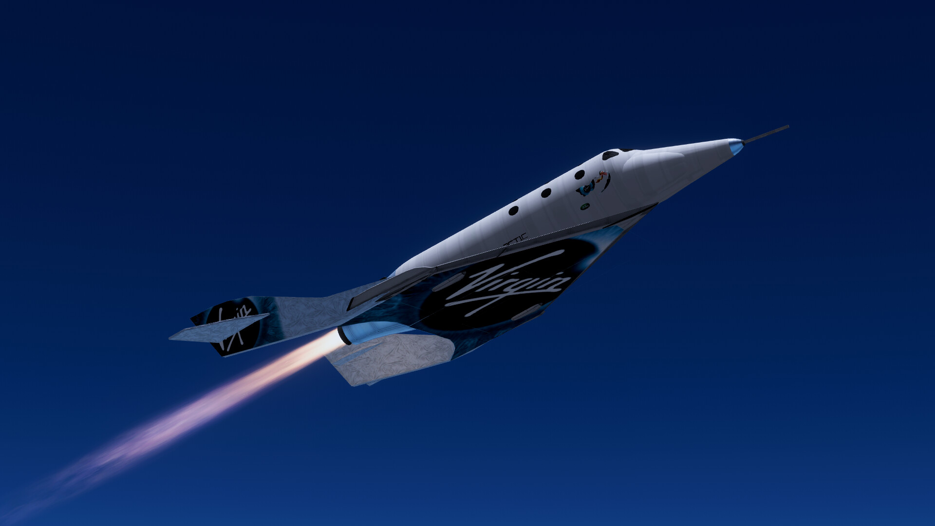 Virgin Galactic: An aerospace and space travel company, Advanced air and space vehicles. 1920x1080 Full HD Background.