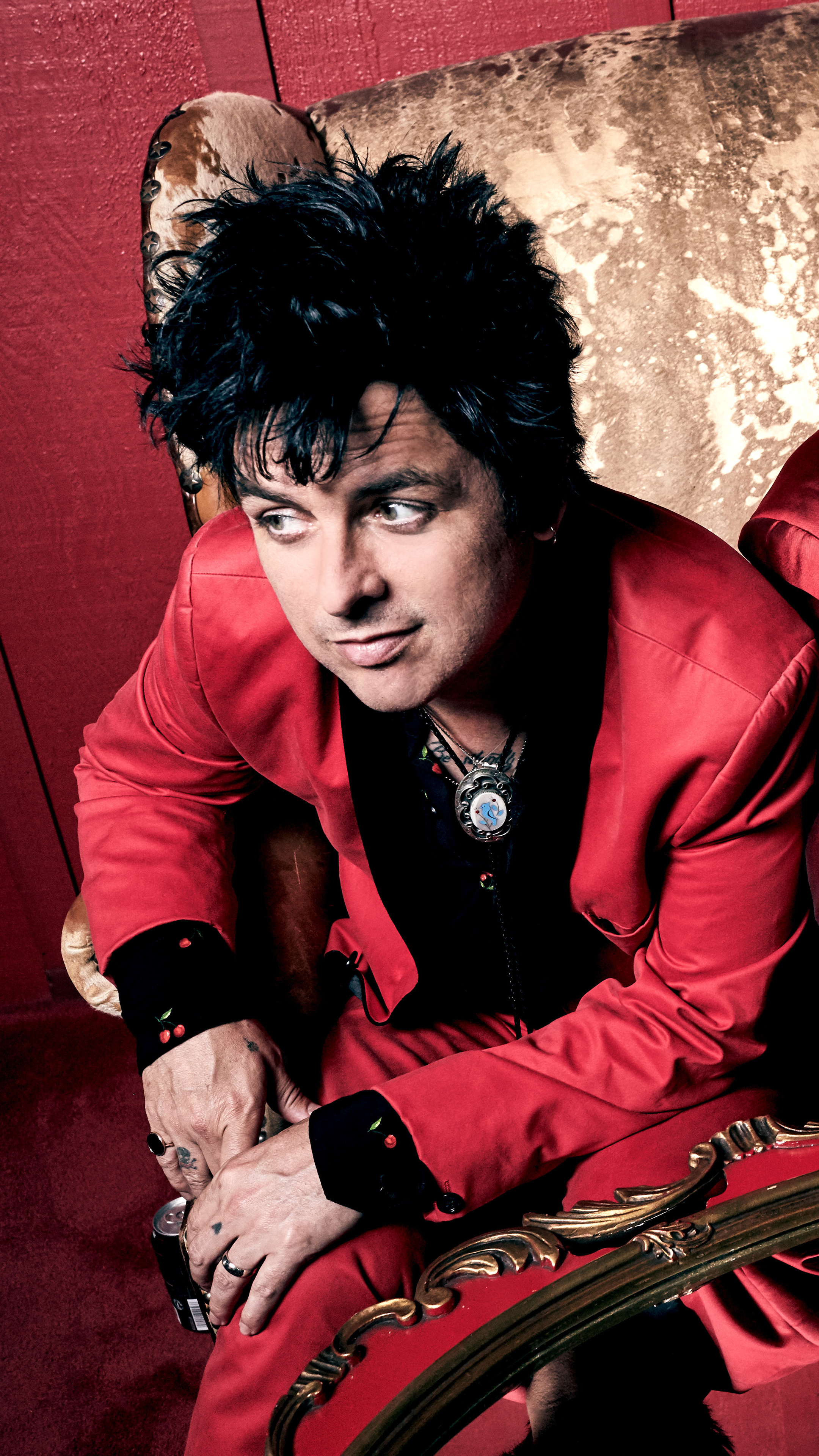 Green Day (Band): Billie Joe Armstrong, An American musician who is the lead vocalist, guitarist, and primary songwriter of the rock band. 2160x3840 4K Wallpaper.