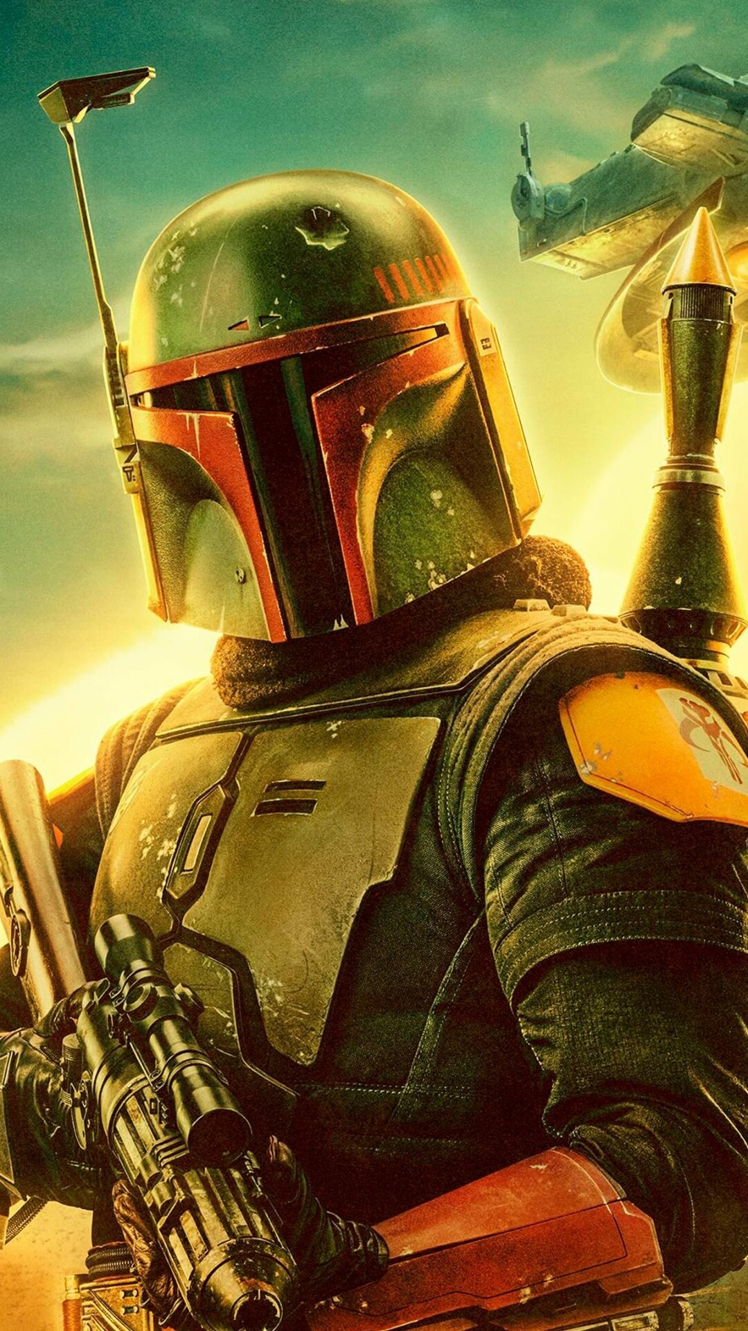 The Book of Boba Fett: A spin-off from the series The Mandalorian, taking place in the same timeframe as that series. 1080x1920 Full HD Wallpaper.