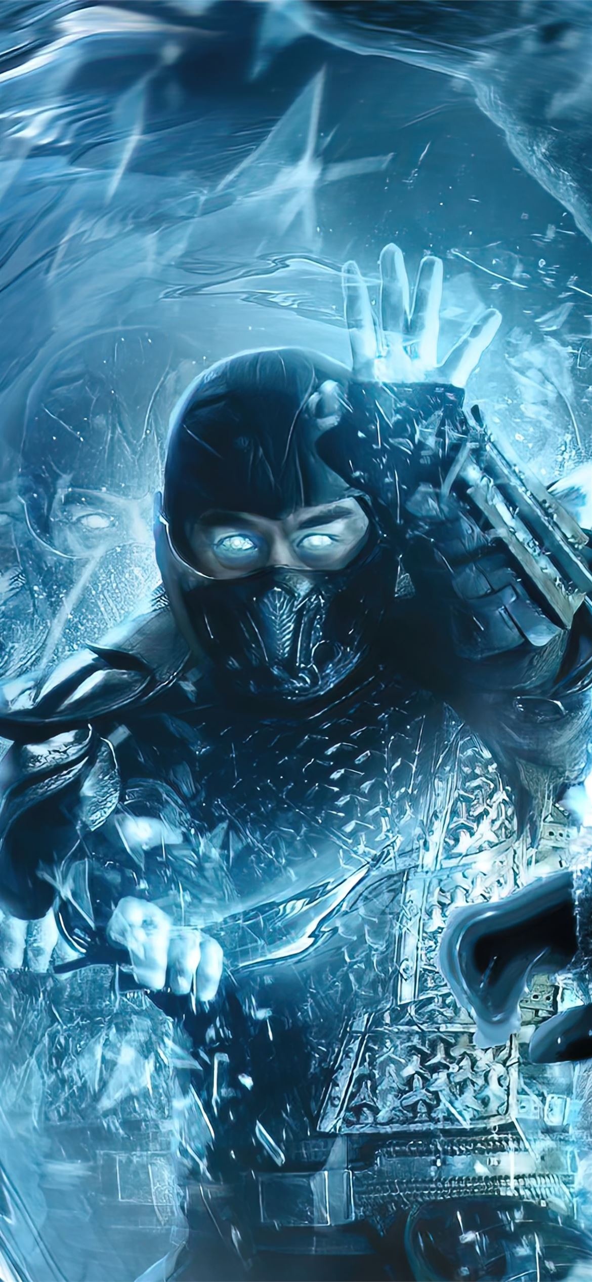2021 Mortal Kombat Sub-Zero movie, iPhone 12 wallpapers, 1170x2540 HD Phone