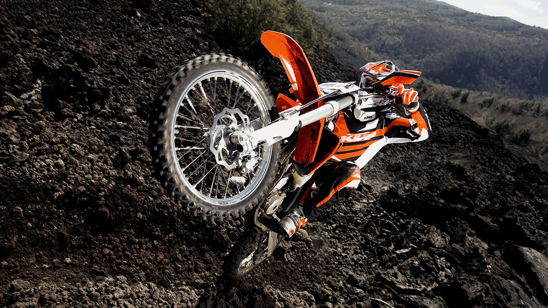 KTM 250 EXC, Exciting wallpapers, Powerful performance, Off-road excellence, 1920x1080 Full HD Desktop
