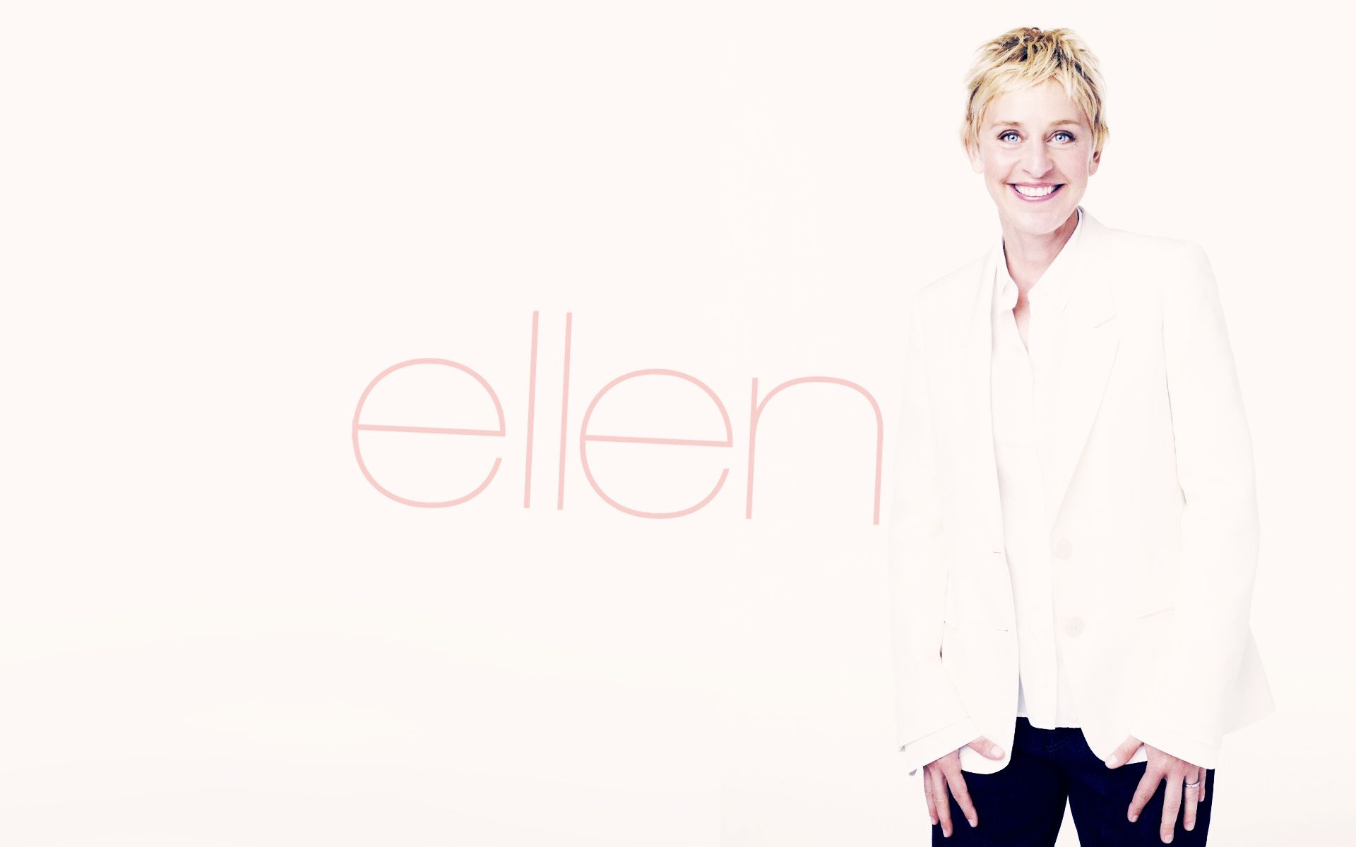 Ellen DeGeneres: A comedian, actor, and television host. 1920x1200 HD Background.