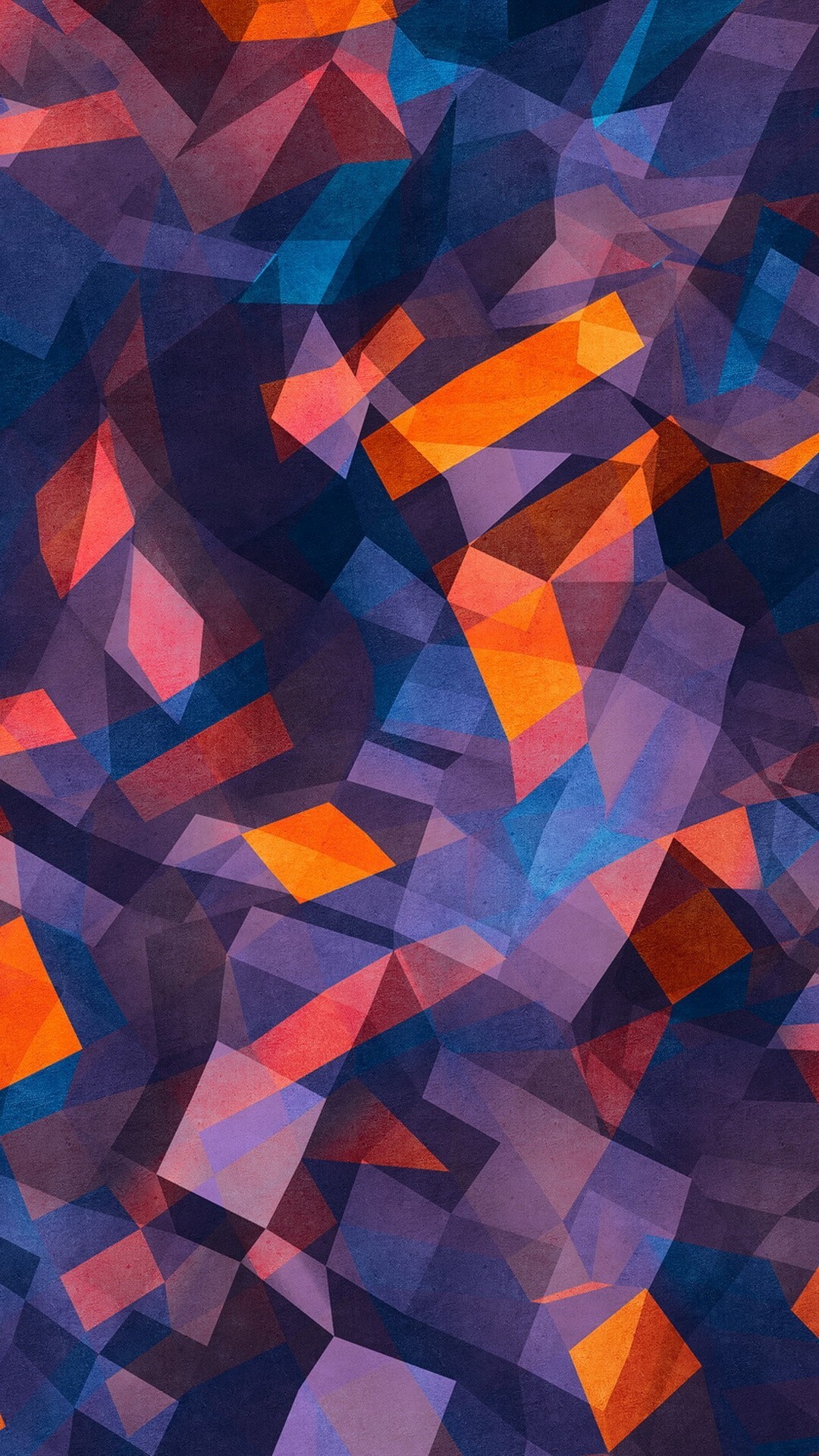 Geometric Abstract: Obtuse angled triangles, Rhombus, Rectangles. 1080x1920 Full HD Wallpaper.