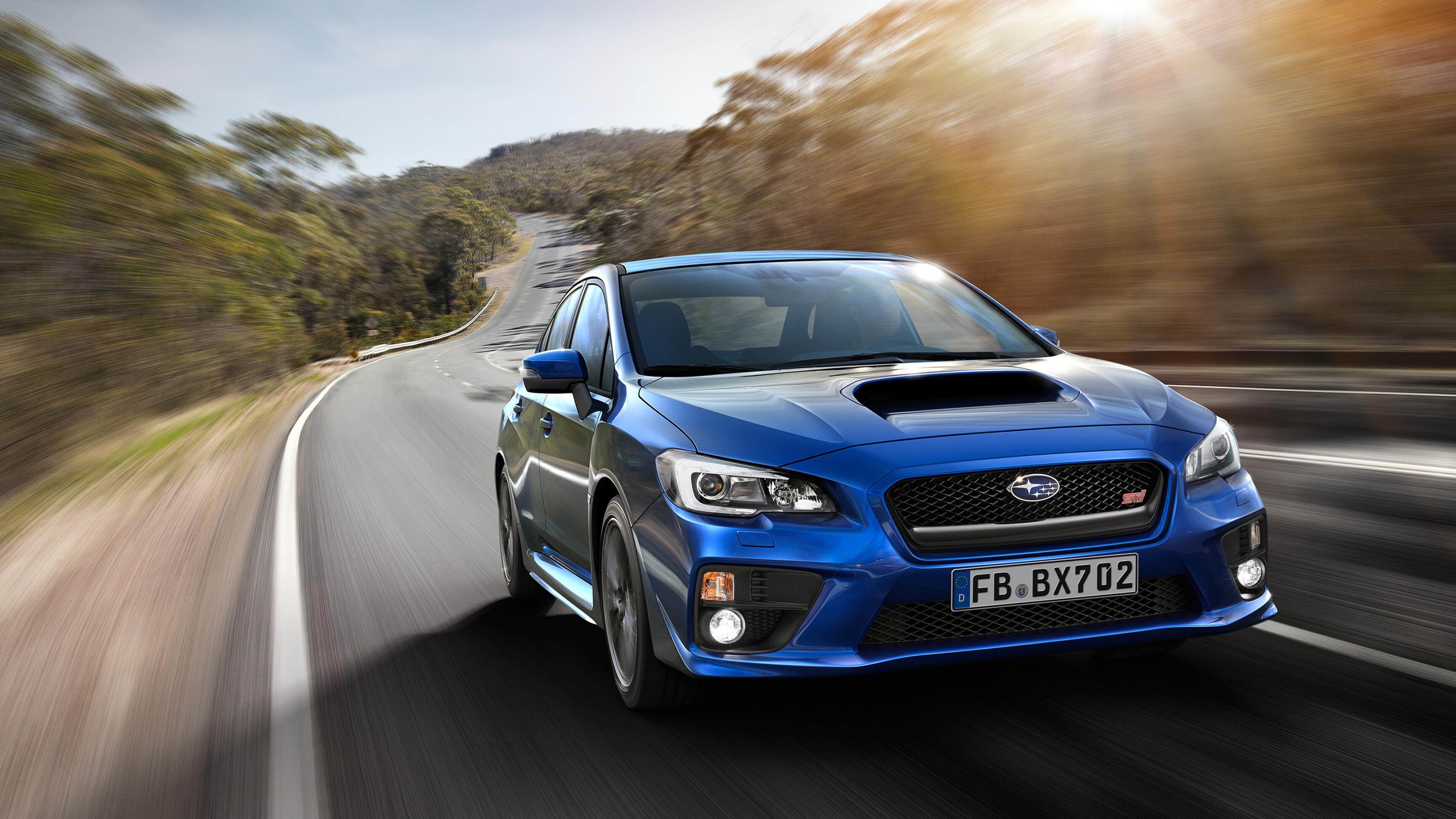 Subaru: Sports sedan, A 2.5-liter turbocharged horizontally opposed engine with 300 hp, Sports suspension, A manual 6-speed gearbox. 3840x2160 4K Background.