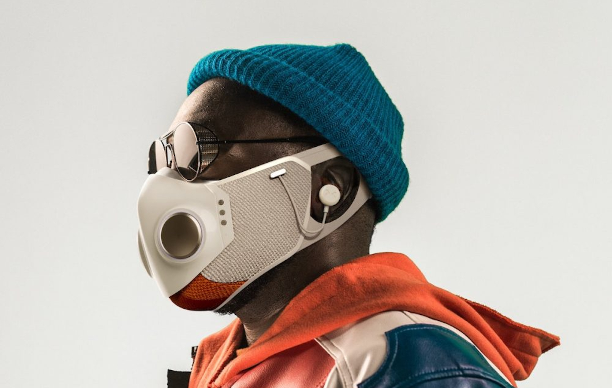 Will. i. am, Innovative entrepreneur, High-tech face mask, Bluetooth technology, 2000x1270 HD Desktop