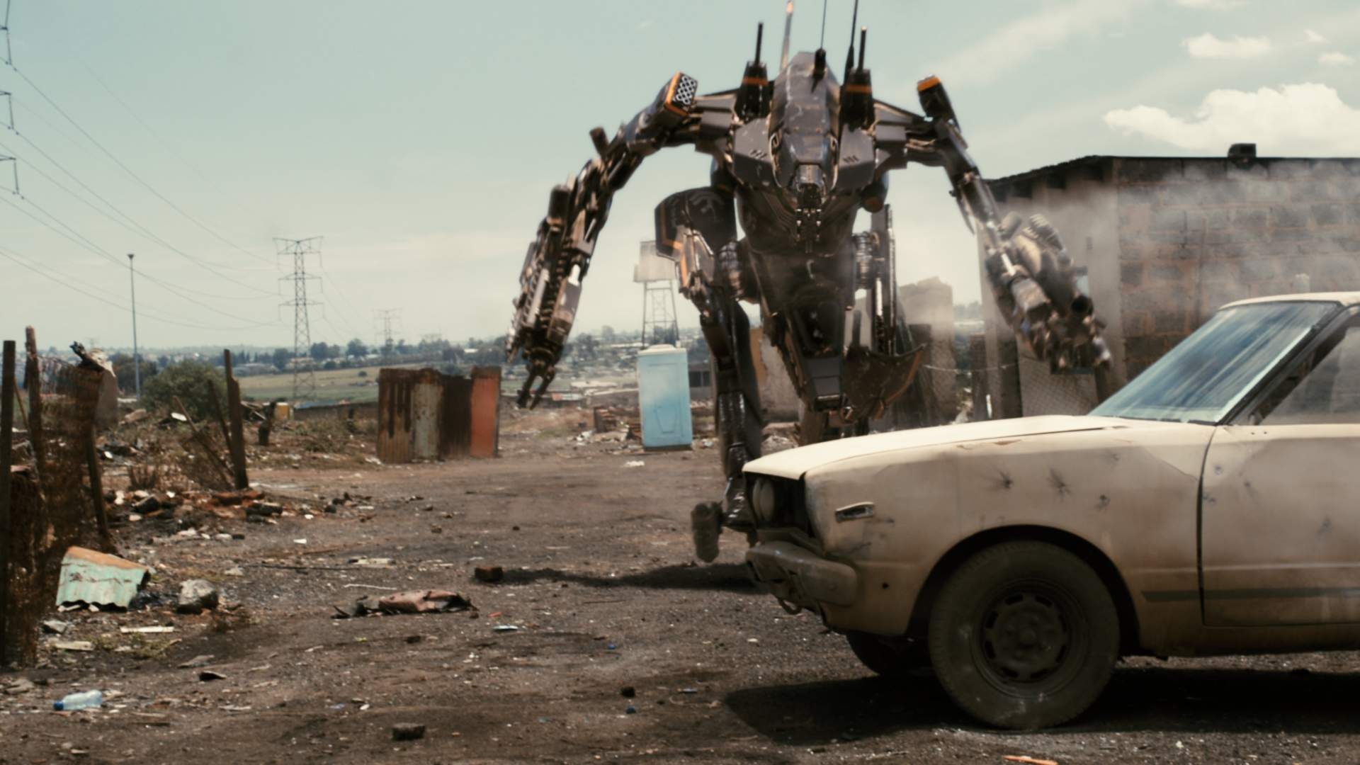 District 9: An original and innovative science fiction movie made by director Neill Blomkamp. 1920x1080 Full HD Background.
