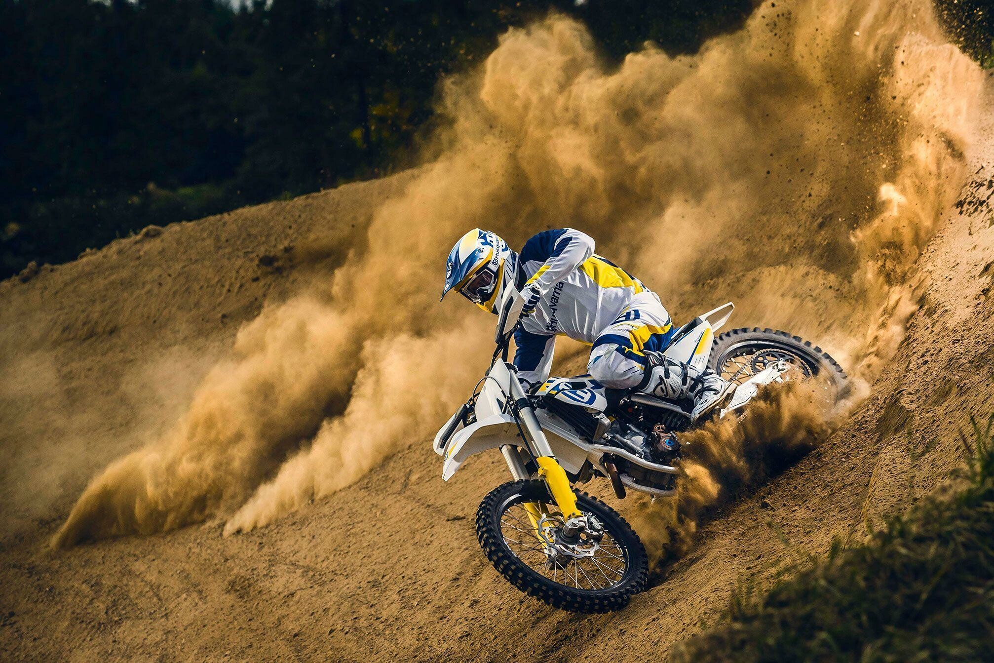Husqvarna: A manufacturer known for their tough and fast off-road bikes, Motocross. 2020x1350 HD Wallpaper.