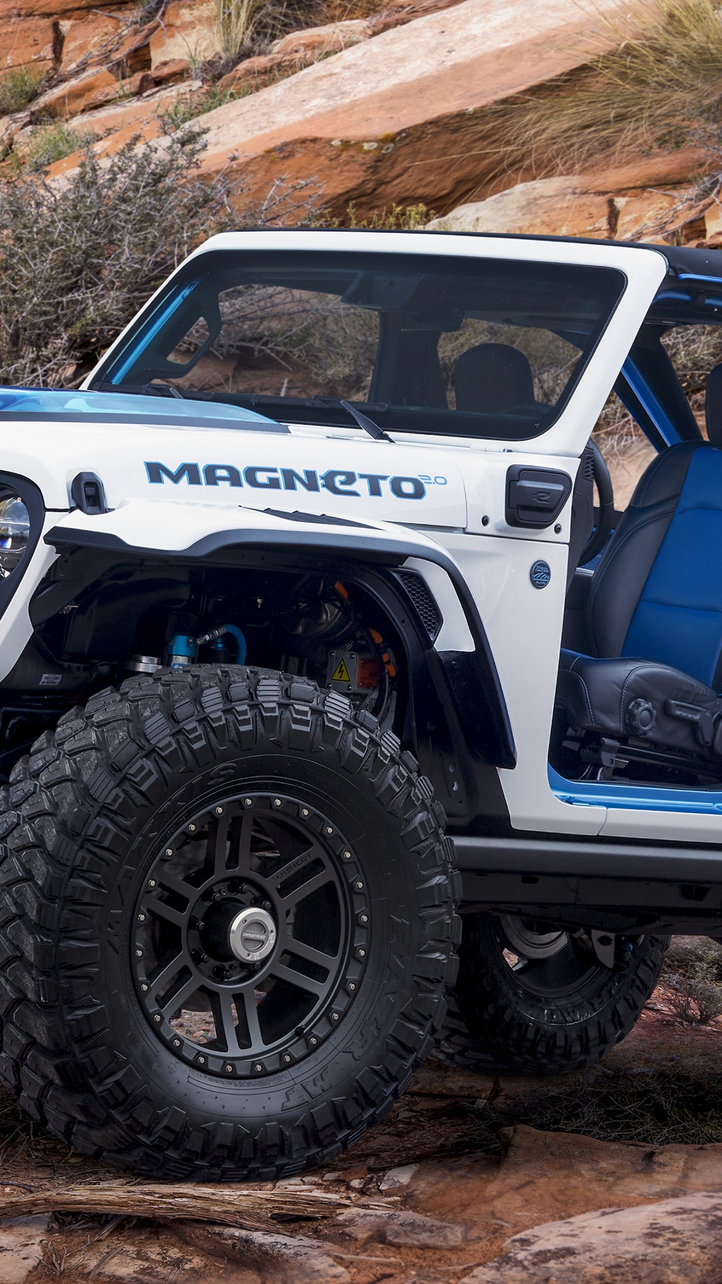 Jeep Magneto, Wrangler concept, Electric SUV, 4K wallpaper, 1440x2560 HD Phone