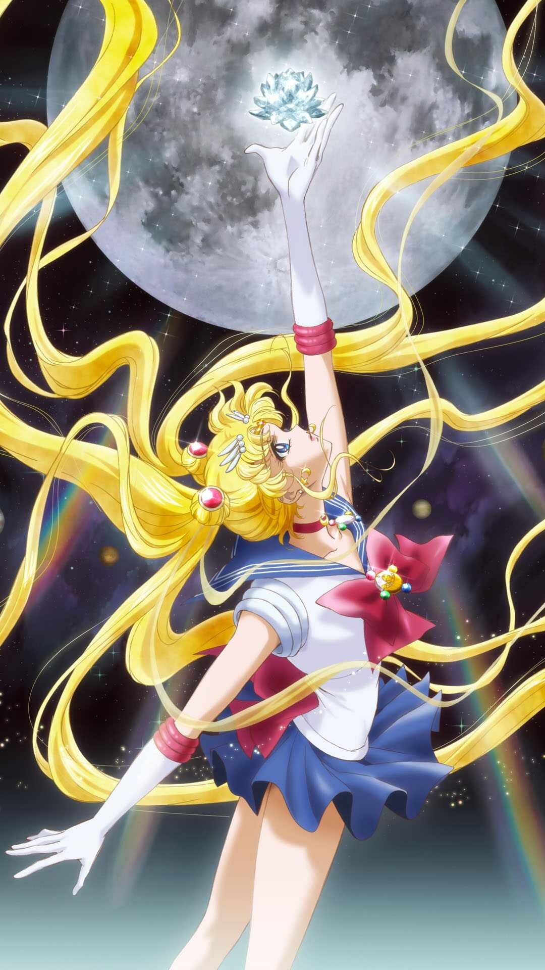 Sailor Moon: The series spanned 200 episodes, three feature films, five specials, and five memorials. 1080x1920 Full HD Wallpaper.