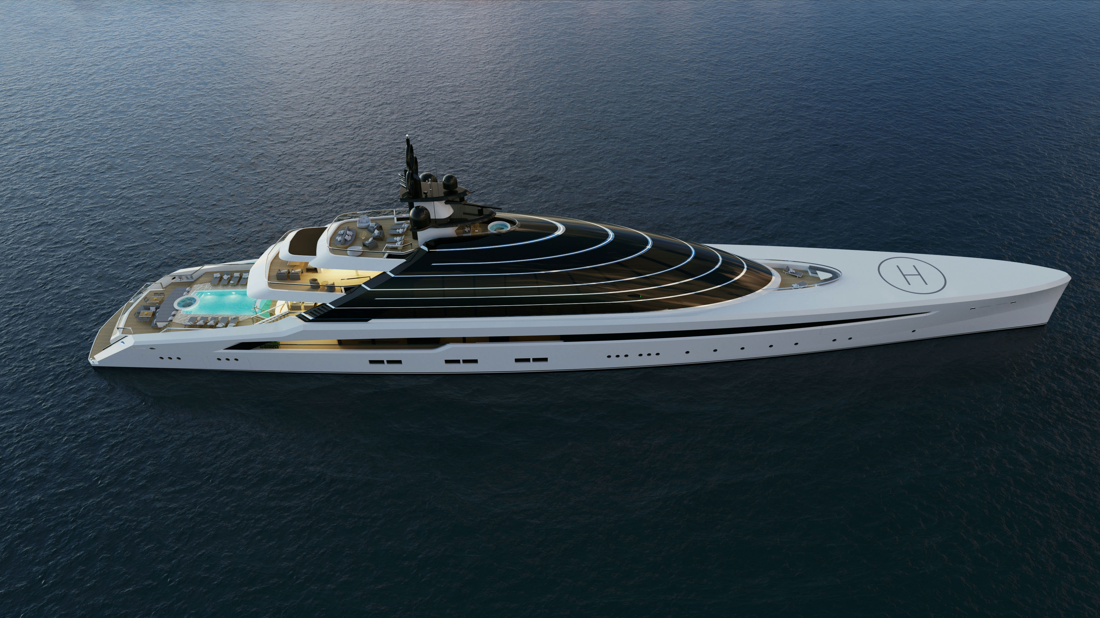 Yacht: Superyacht, A vessel (sail or power) longer than 131 ft. 3840x2160 4K Wallpaper.