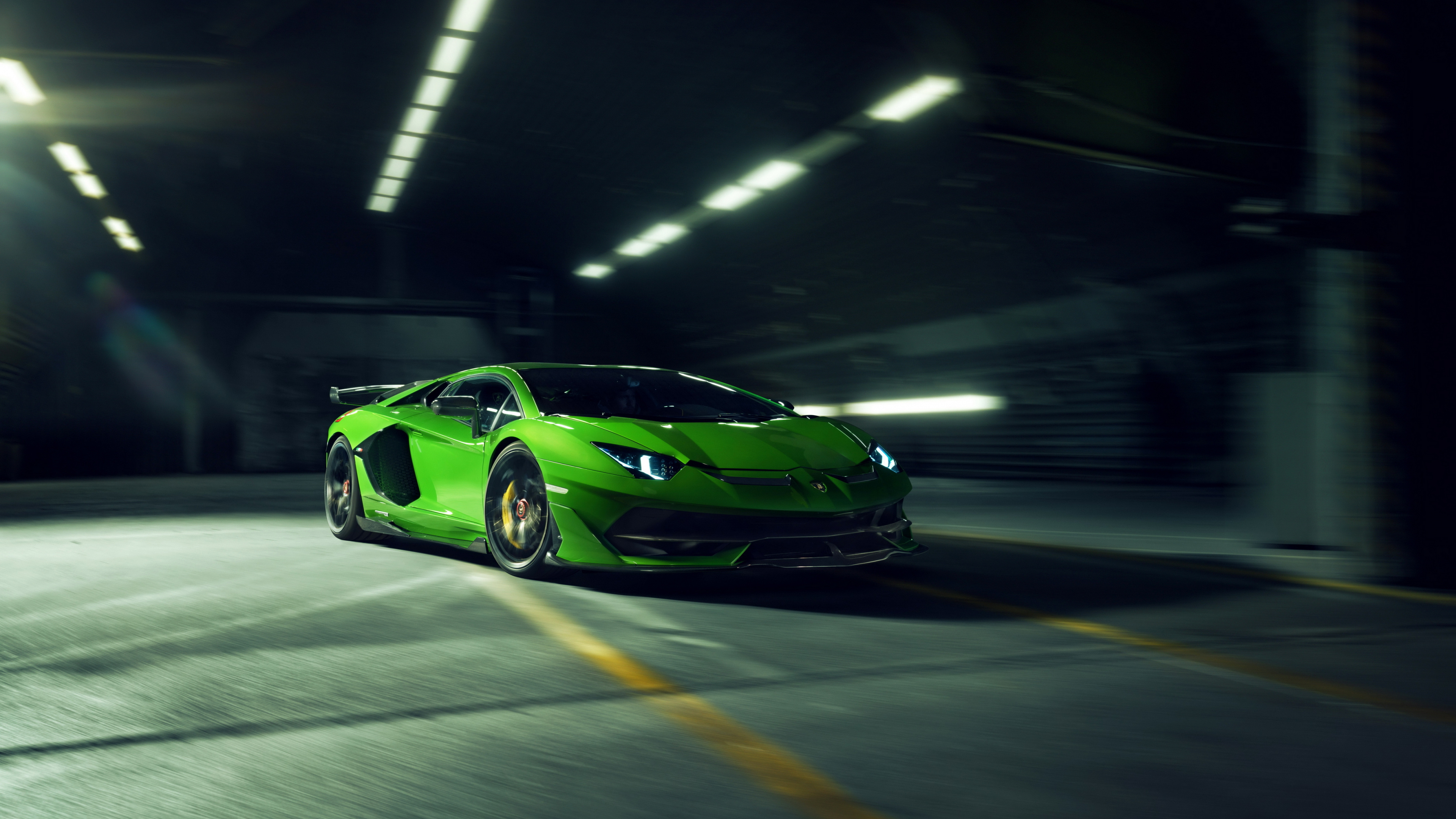 Aventador SVJ, Green car, 4K wallpaper, Widescreen background, 3840x2160 4K Desktop