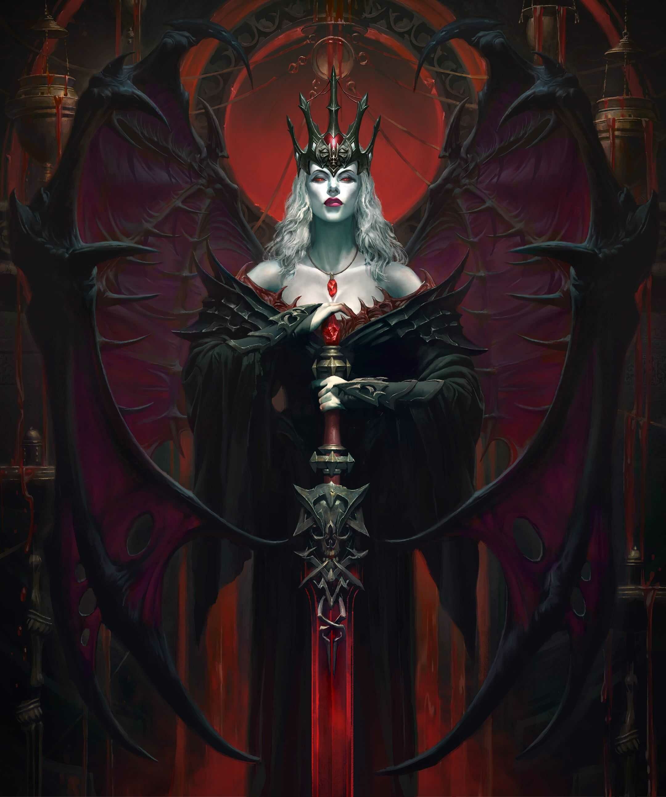 Diablo: The Countess, A malignant figure who once ruled in Khanduras. 2160x2590 HD Background.