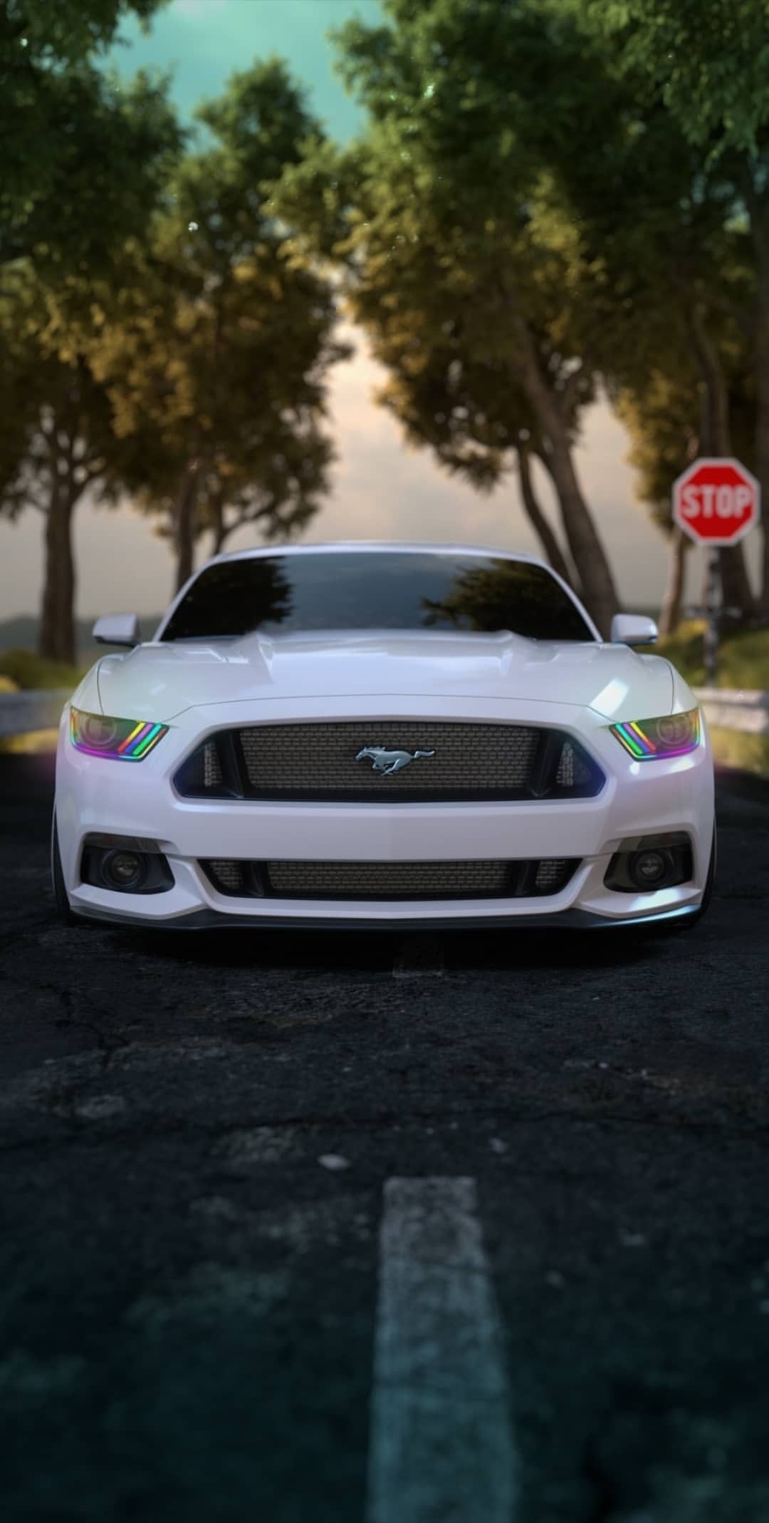 Ford Mustang, Signature grille, Muscle car power, Performance design, Automotive icon, 1080x2140 HD Handy