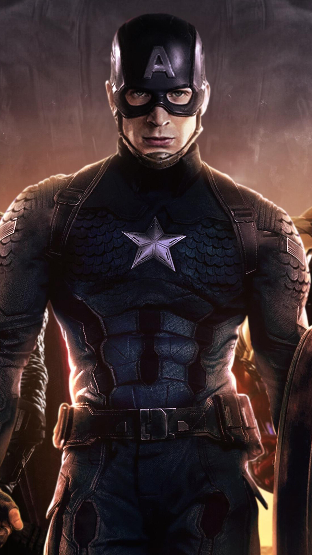 Avengers: Captain America, a comic-strip superhero created by writer Joe Simon and artist Jack Kirby. 1080x1920 Full HD Wallpaper.