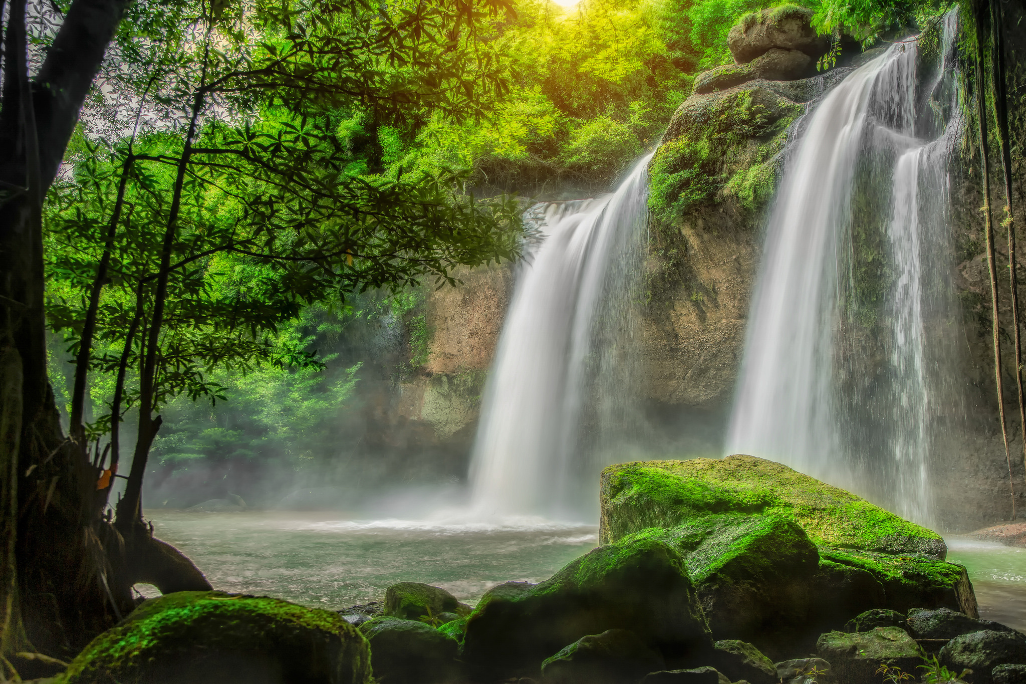 Khao Yai National Park, Nature photography, Waterfall beauty, Fonwall pictures, 2050x1370 HD Desktop