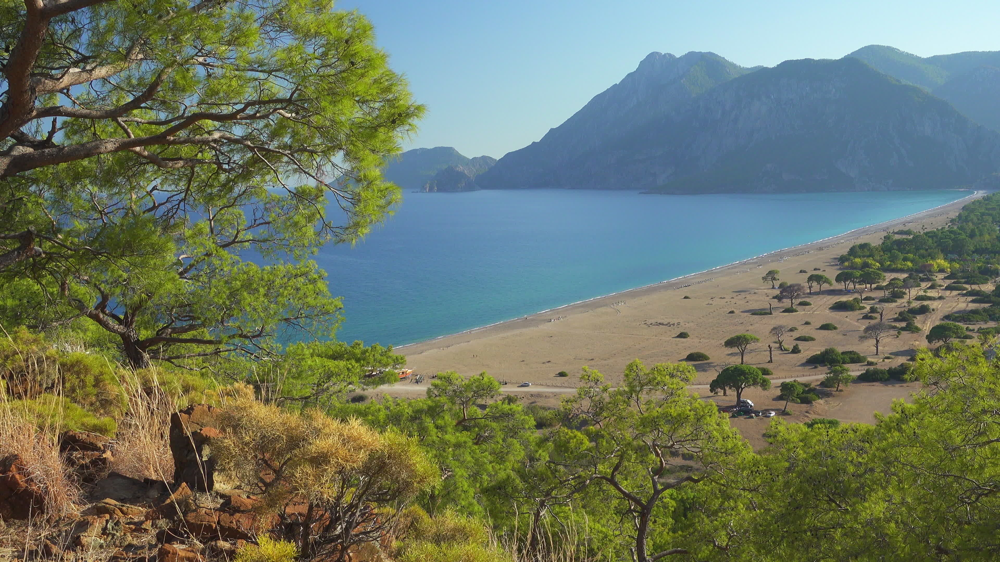 Mediterranean Sea, Lycian Way beach, Turkish coastline, Serene views, 3840x2160 4K Desktop