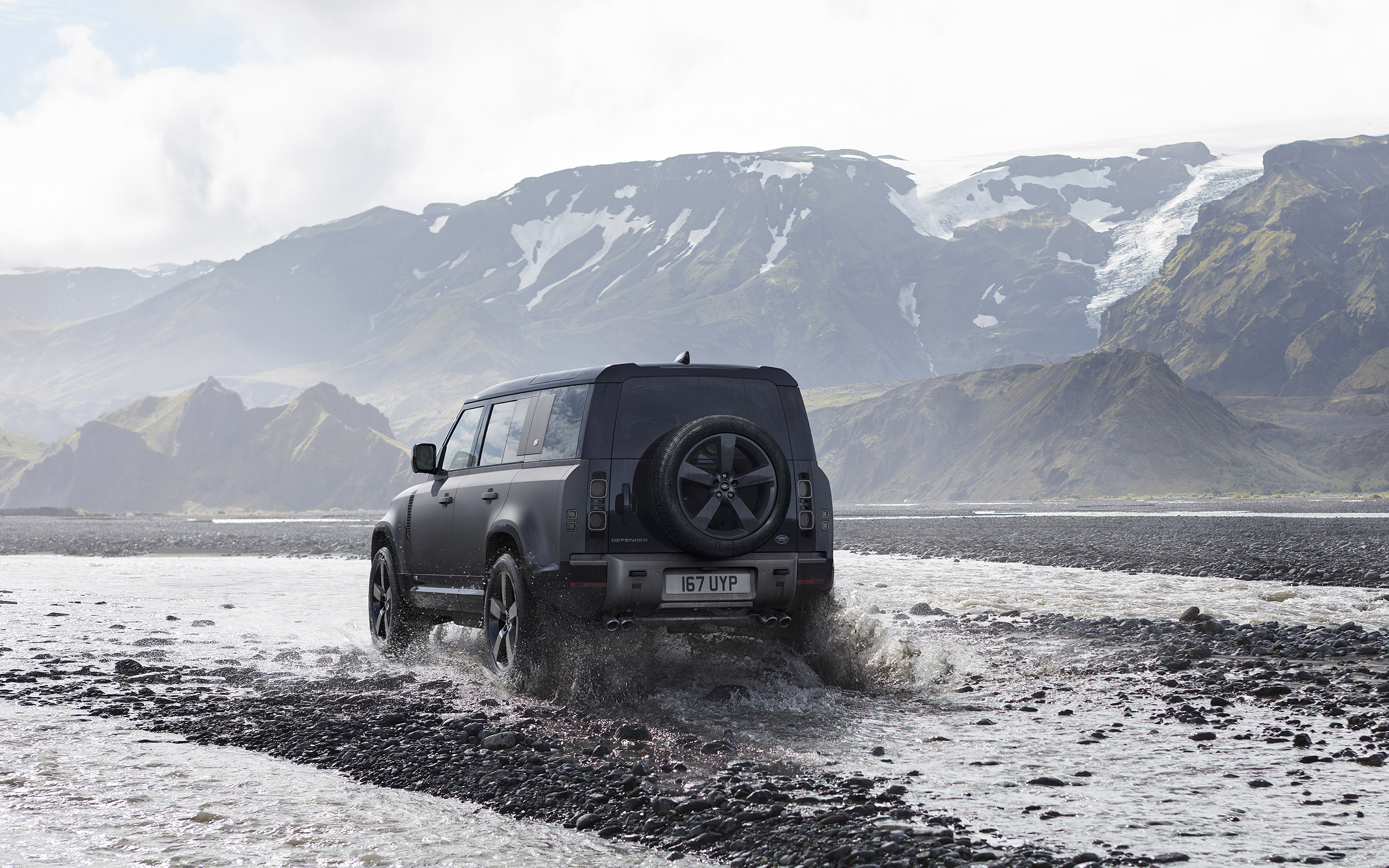 Off-road Driving: Land Rover Defender, 2022, Travelling over difficult terrain, Rock crawling. 2560x1600 HD Wallpaper.