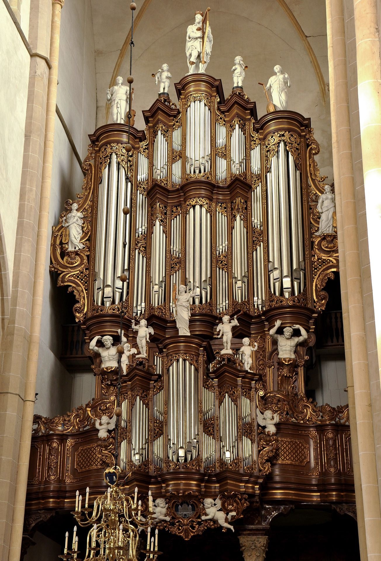 Pipe Organ: A musical instrument with sets of tubes actuated by keyboard and sounded by compressed air. 1310x1920 HD Wallpaper.