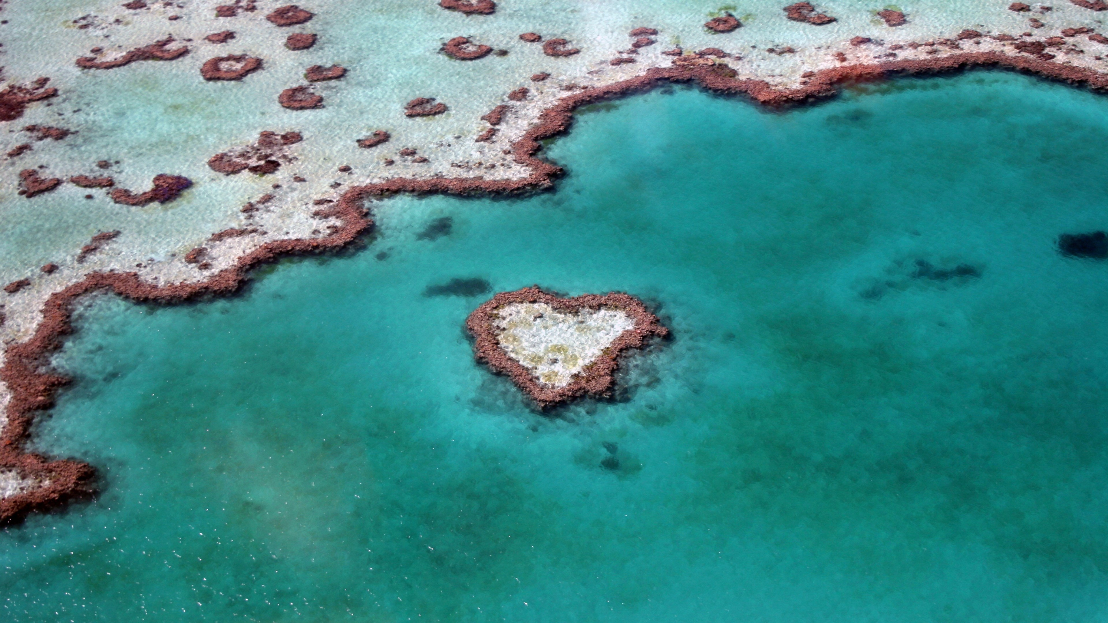 Coral Sea, Travels, Heart reef, Australia, 3840x2160 4K Desktop