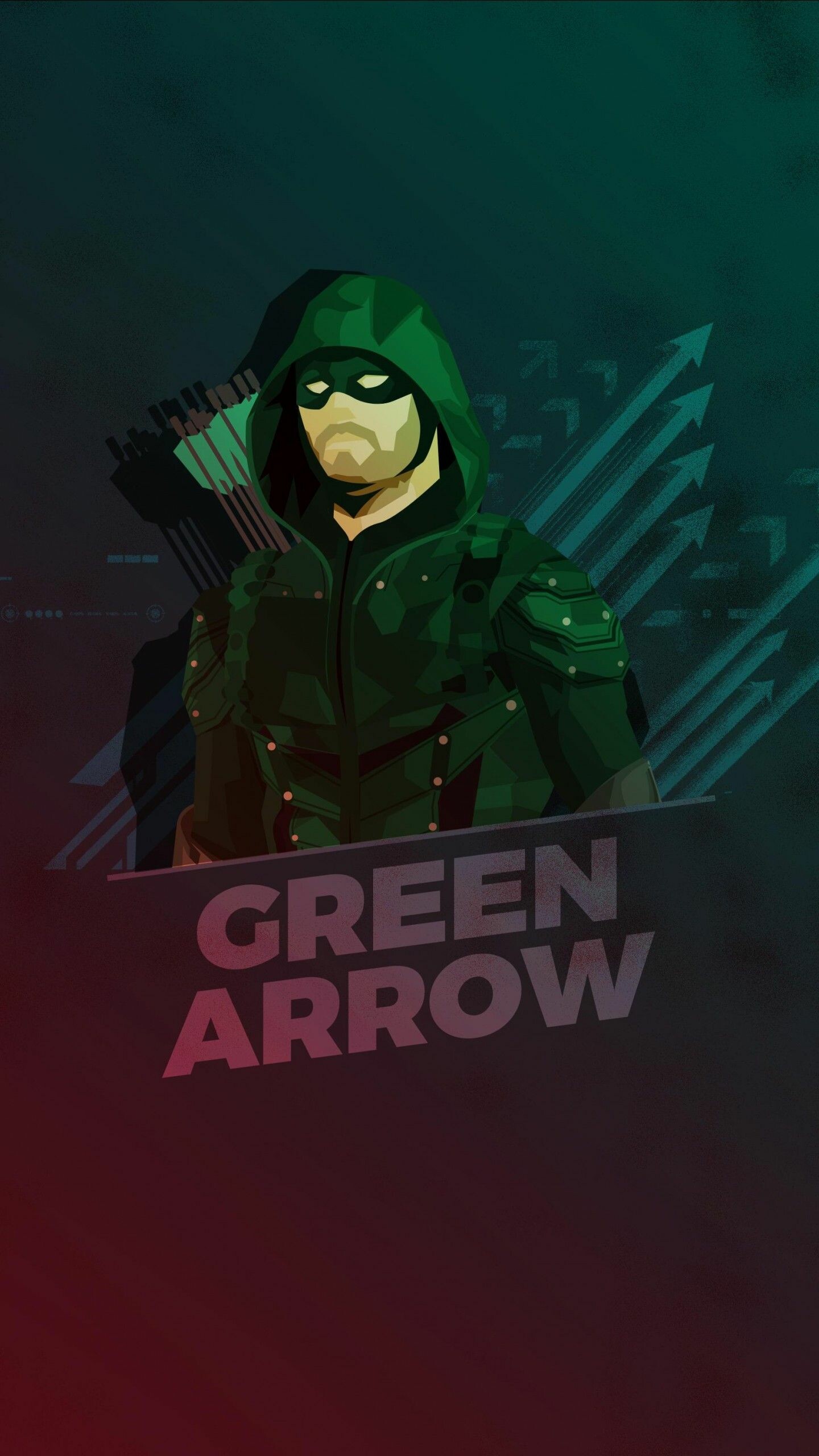 Green Arrow: Oliver Jonas Queen, a wealthy socialite who owned Queen Industries. 1440x2560 HD Background.