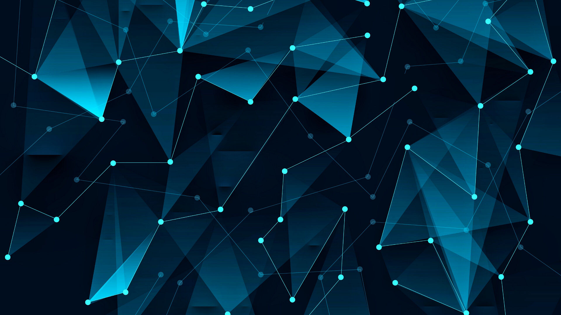 Geometry: Polygons, Dots, Digital art, Abstract, Obtuse angles. 1920x1080 Full HD Background.