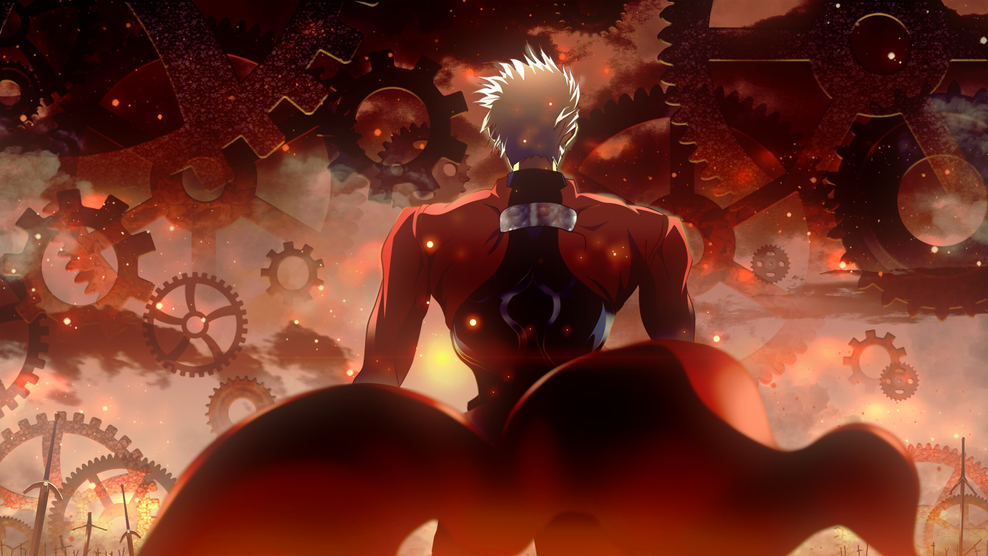 Fate/stay night, Anime action-packed, Unlimited Blade Works, Mythical battles, 1920x1080 Full HD Desktop