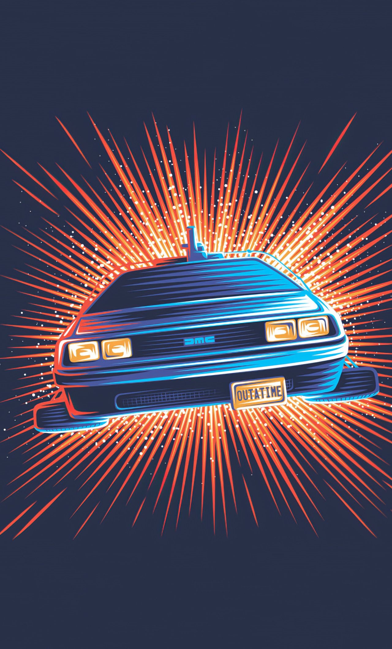 DeLorean DMC-12, Phone wallpapers, Cool backgrounds, Time machine, 1280x2120 HD Phone