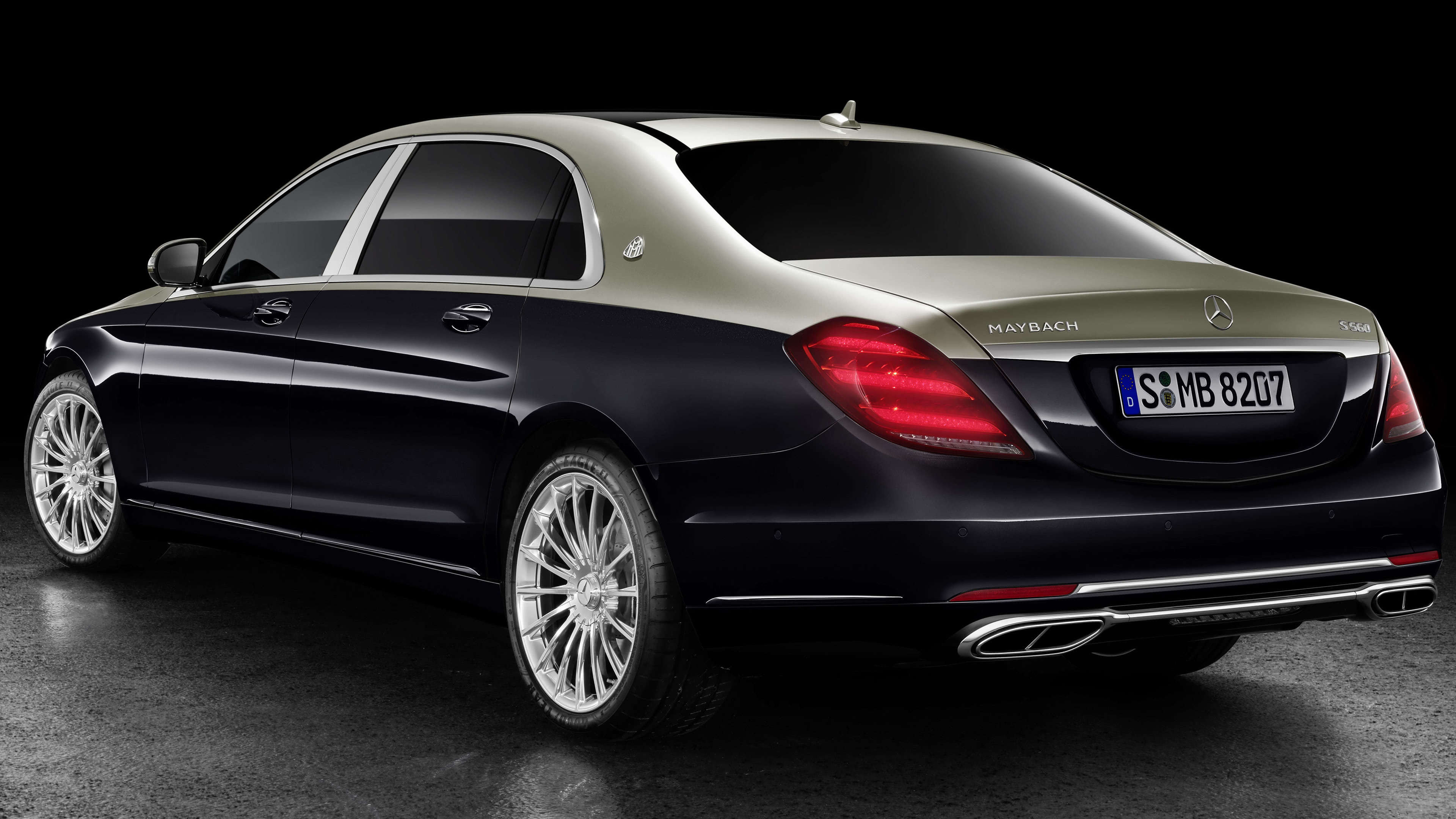 Mercedes-Benz S-Class, Maybach S560, Sedan rear, UHD 4K wallpaper, 3840x2160 4K Desktop