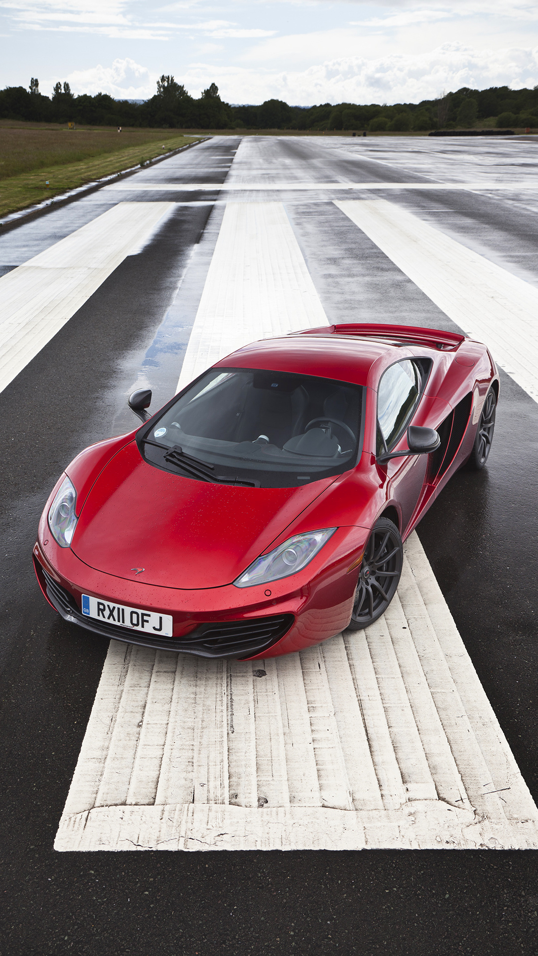 McLaren 12C, Red car, HTC One wallpaper, High-definition image, 1080x1920 Full HD Phone