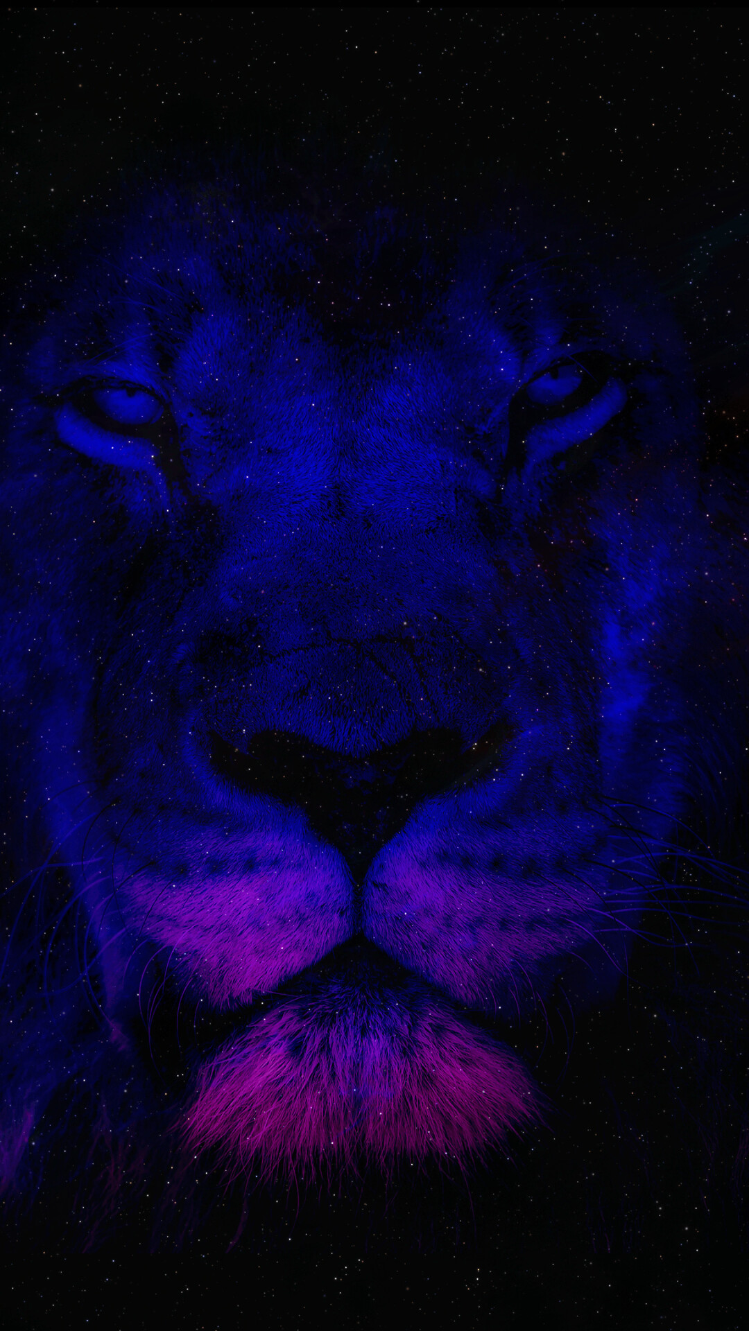 Lion: Africa’s apex predator, Artwork. 1080x1920 Full HD Wallpaper.