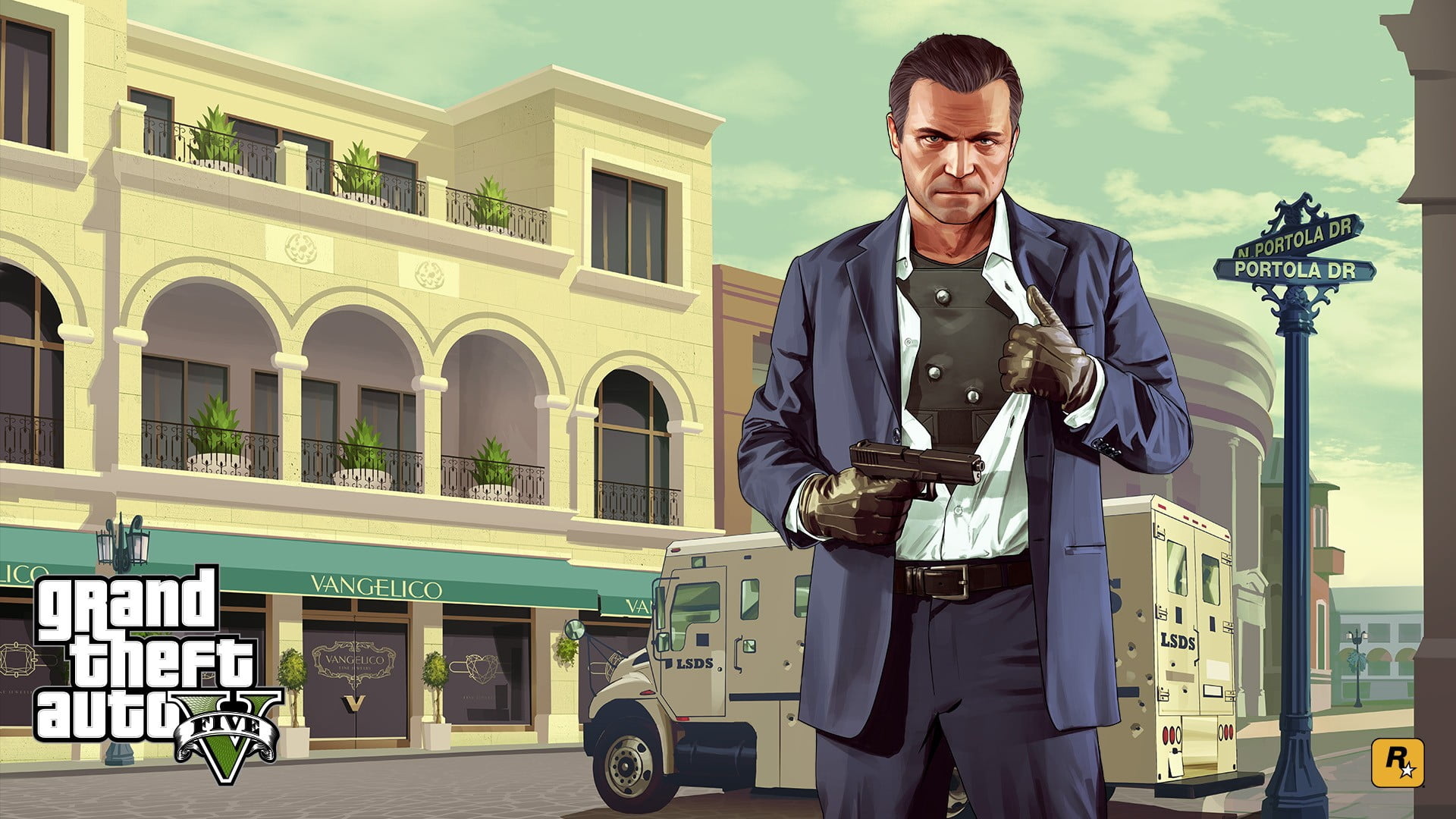 Grand Theft Auto V, Dynamic city life, Diverse characters, Exciting missions, 1920x1080 Full HD Desktop