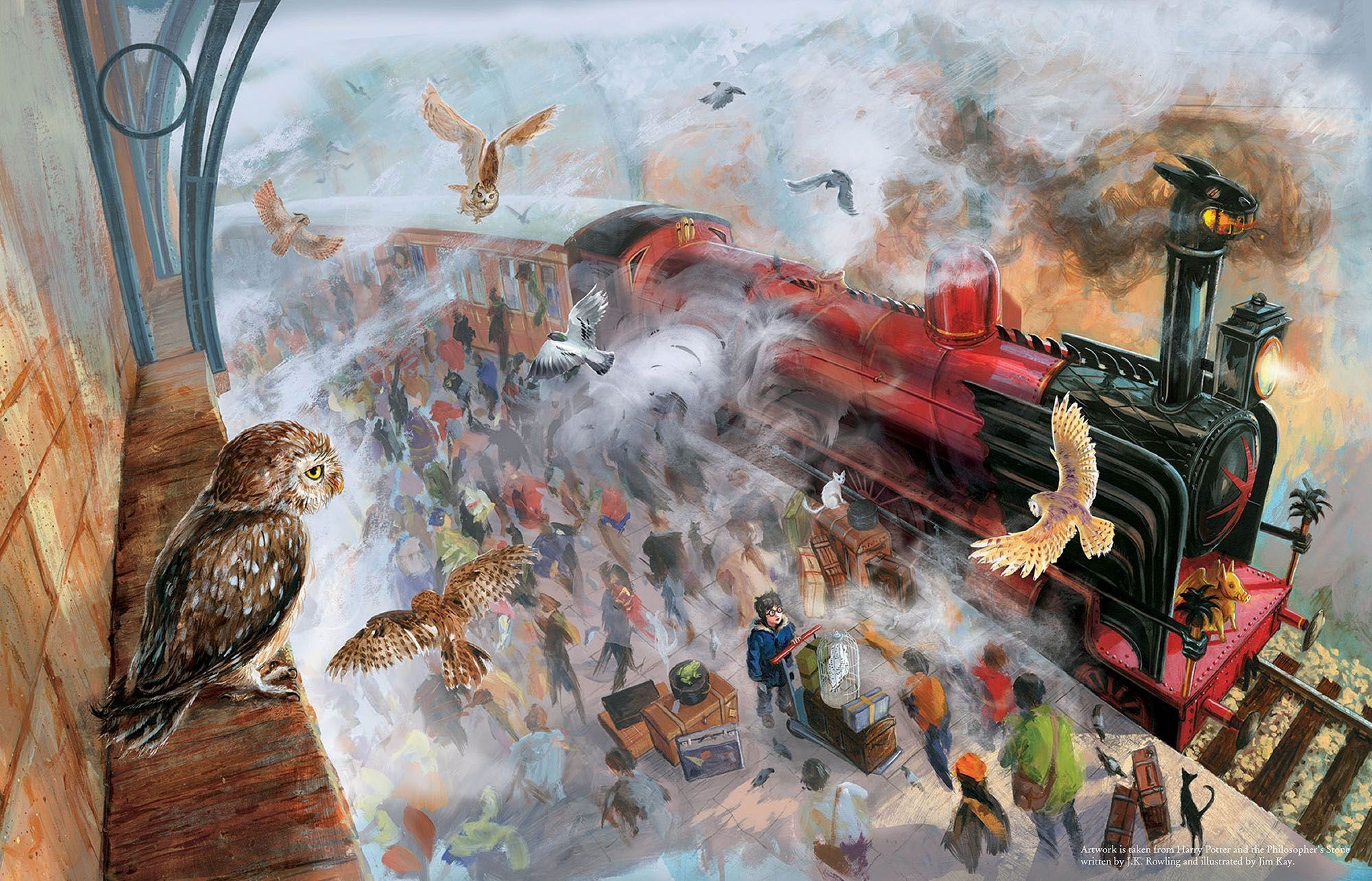 Platform 9 3/4 movies, Jim Kay artwork, High-definition wallpaper, Harry Potter theme, 2000x1290 HD Desktop