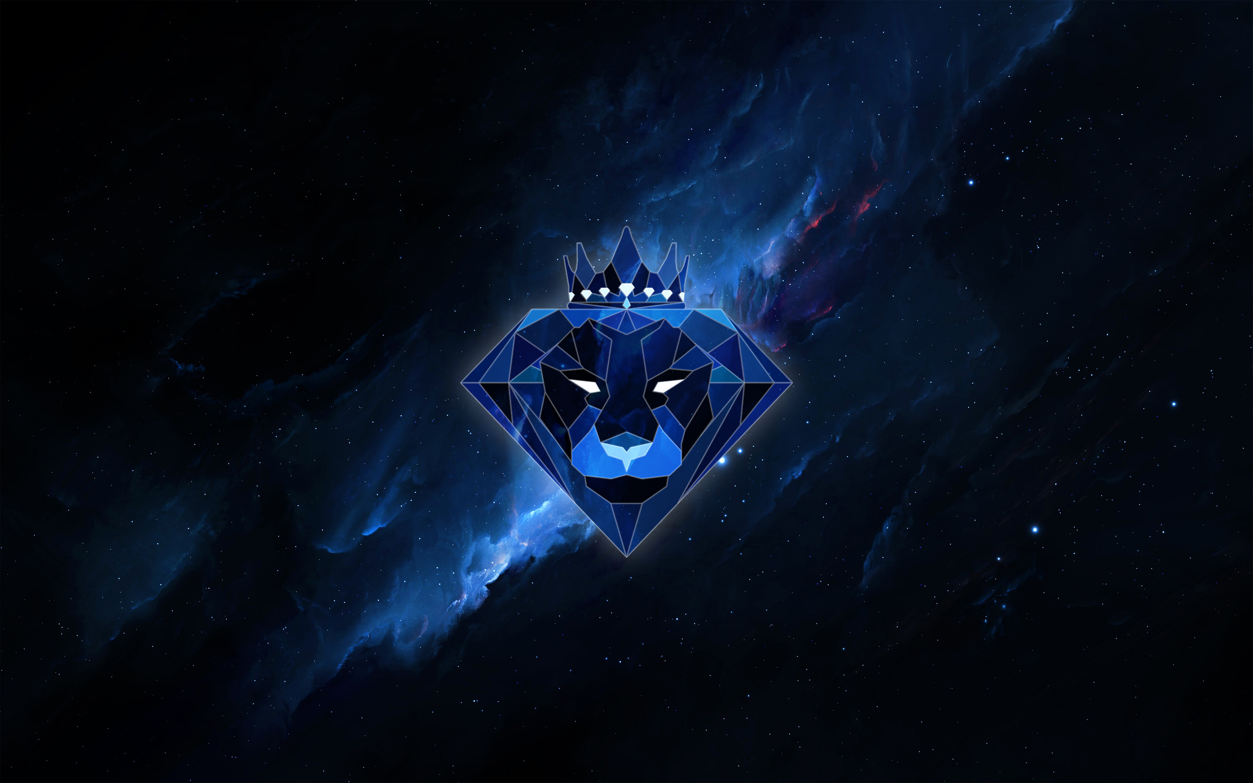 Nebula lion crown, Cosmic royalty, Gemstone radiance, Astral beauty, 2560x1600 HD Desktop