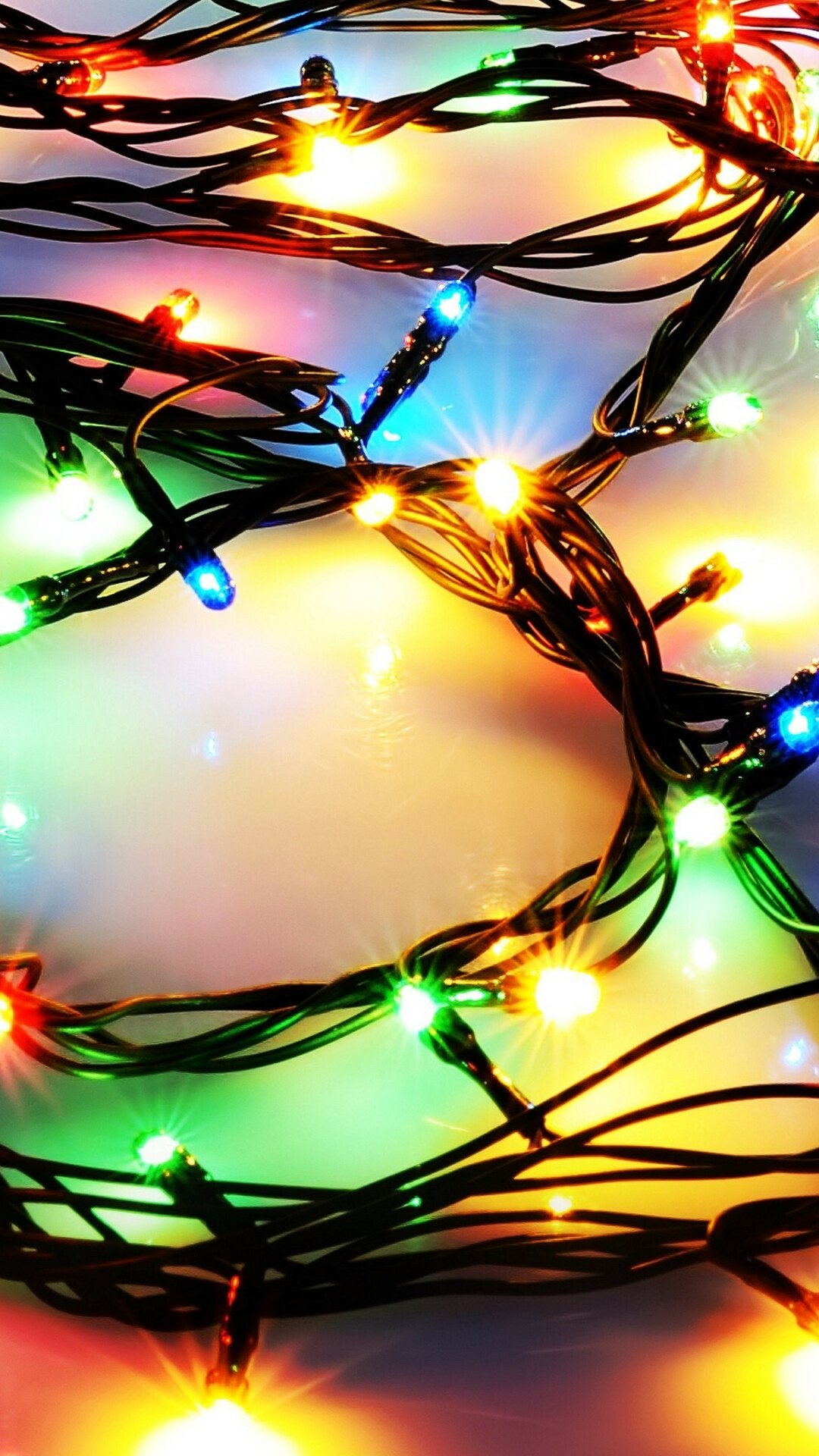 Fairy Lights: At the beginning it symbolized Jesus as the Light of the World. 1080x1920 Full HD Wallpaper.