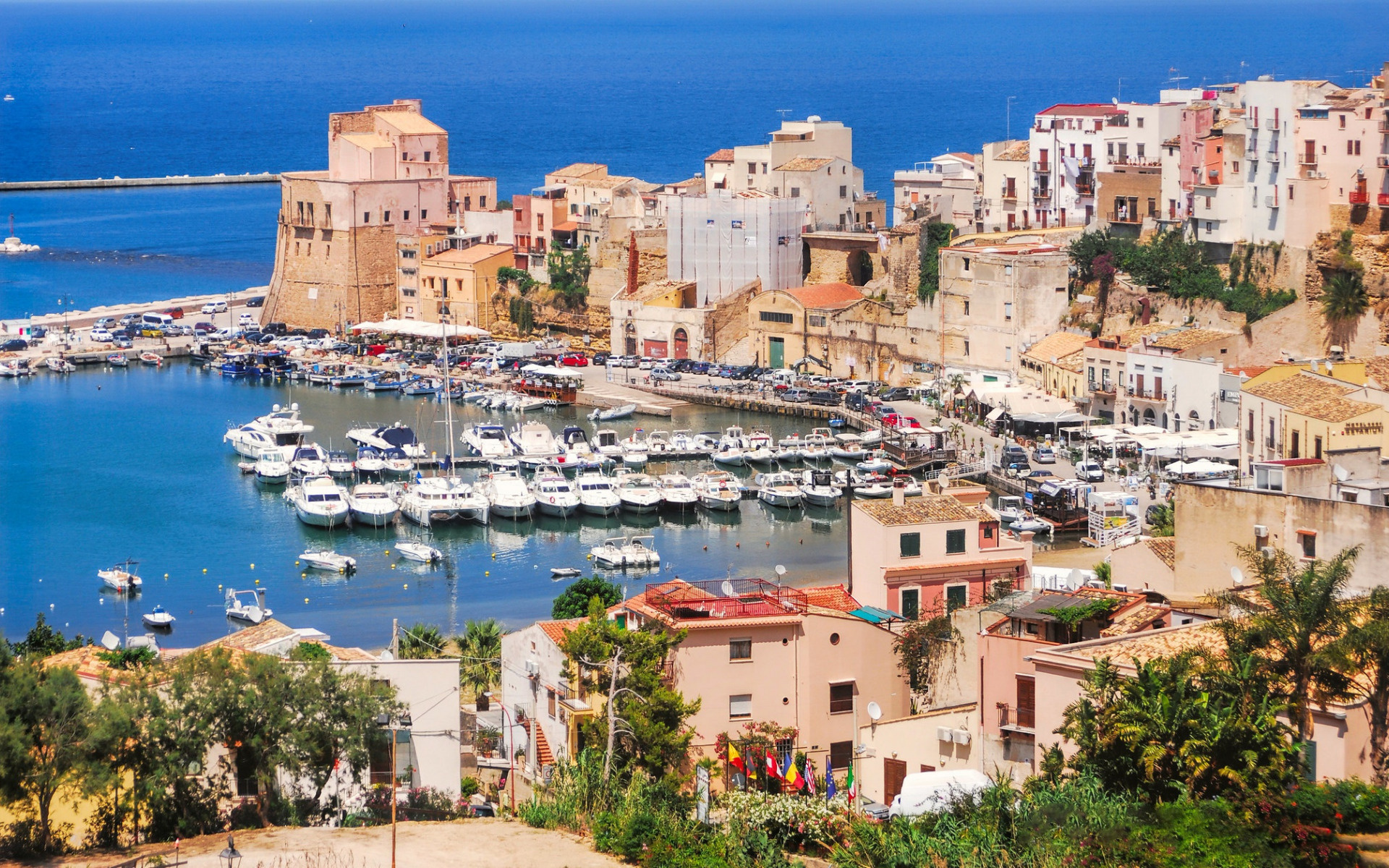 Castellammare del Golfo, Scenic bay, Mediterranean summer, Tranquil Sicilian gem, 1920x1200 HD Desktop