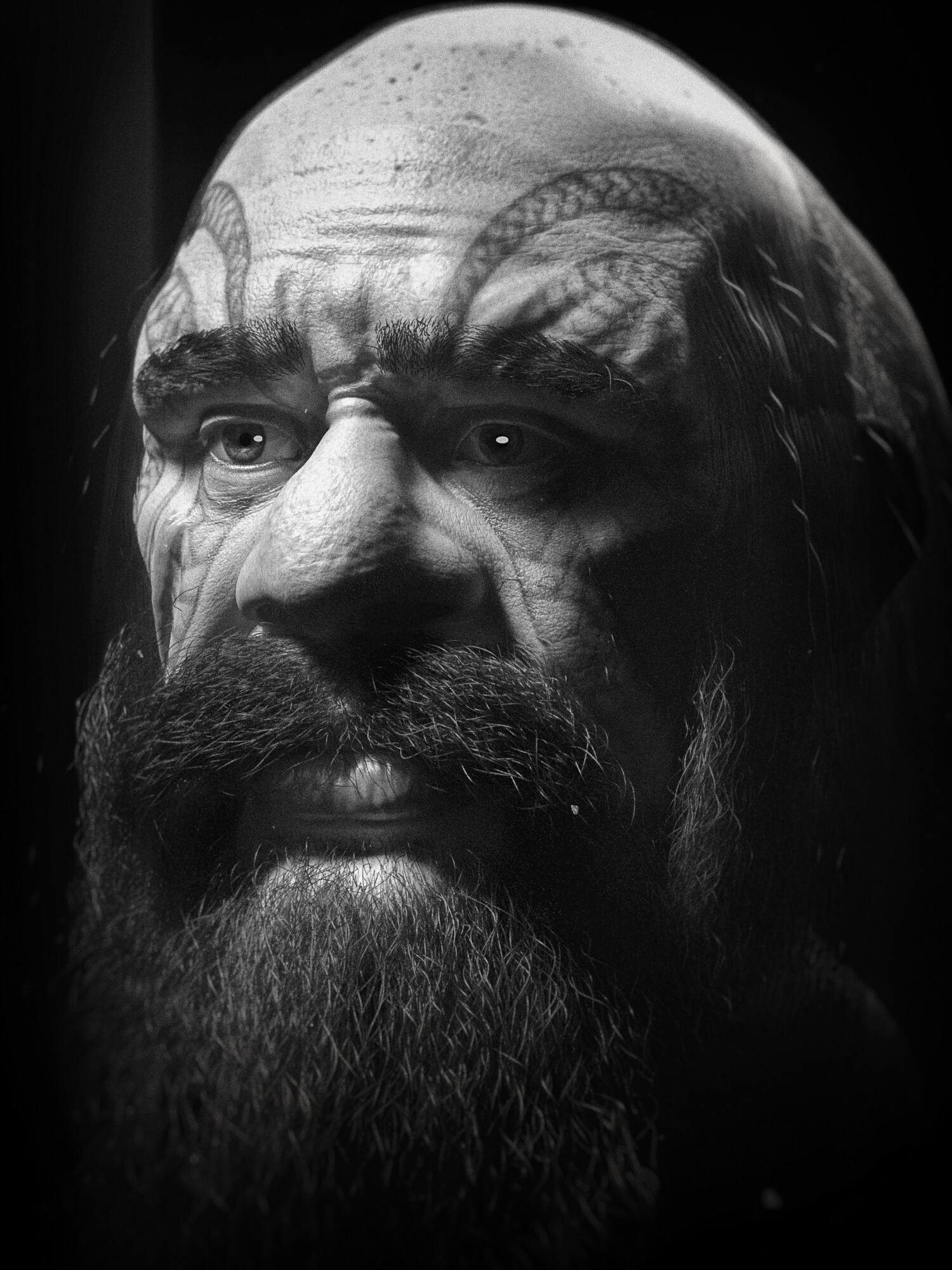Dwarf: A person of unusually small stature, Monochrome. 1500x2000 HD Background.