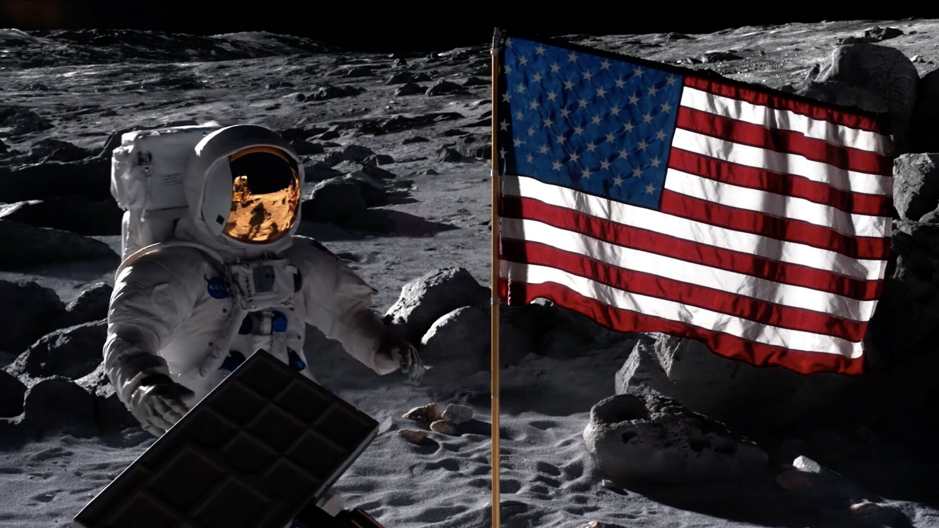 Apollo 11: An American victory in the Cold War and subsequent space race, Moon landing. 1920x1080 Full HD Wallpaper.