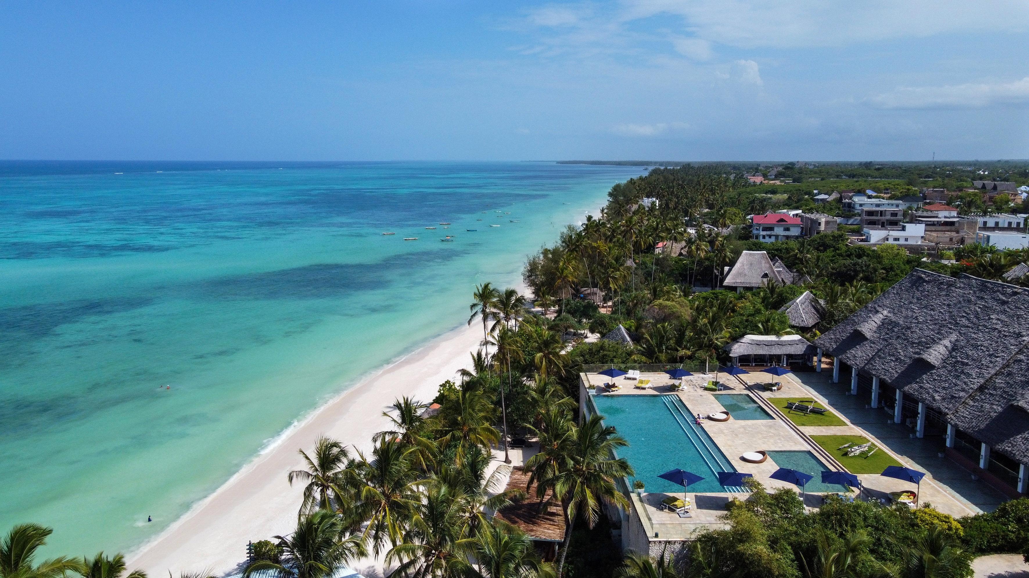 Melia Zanzibar, Pwani Mchangani, Tropical luxury, Beachfront resort, 3550x2000 HD Desktop