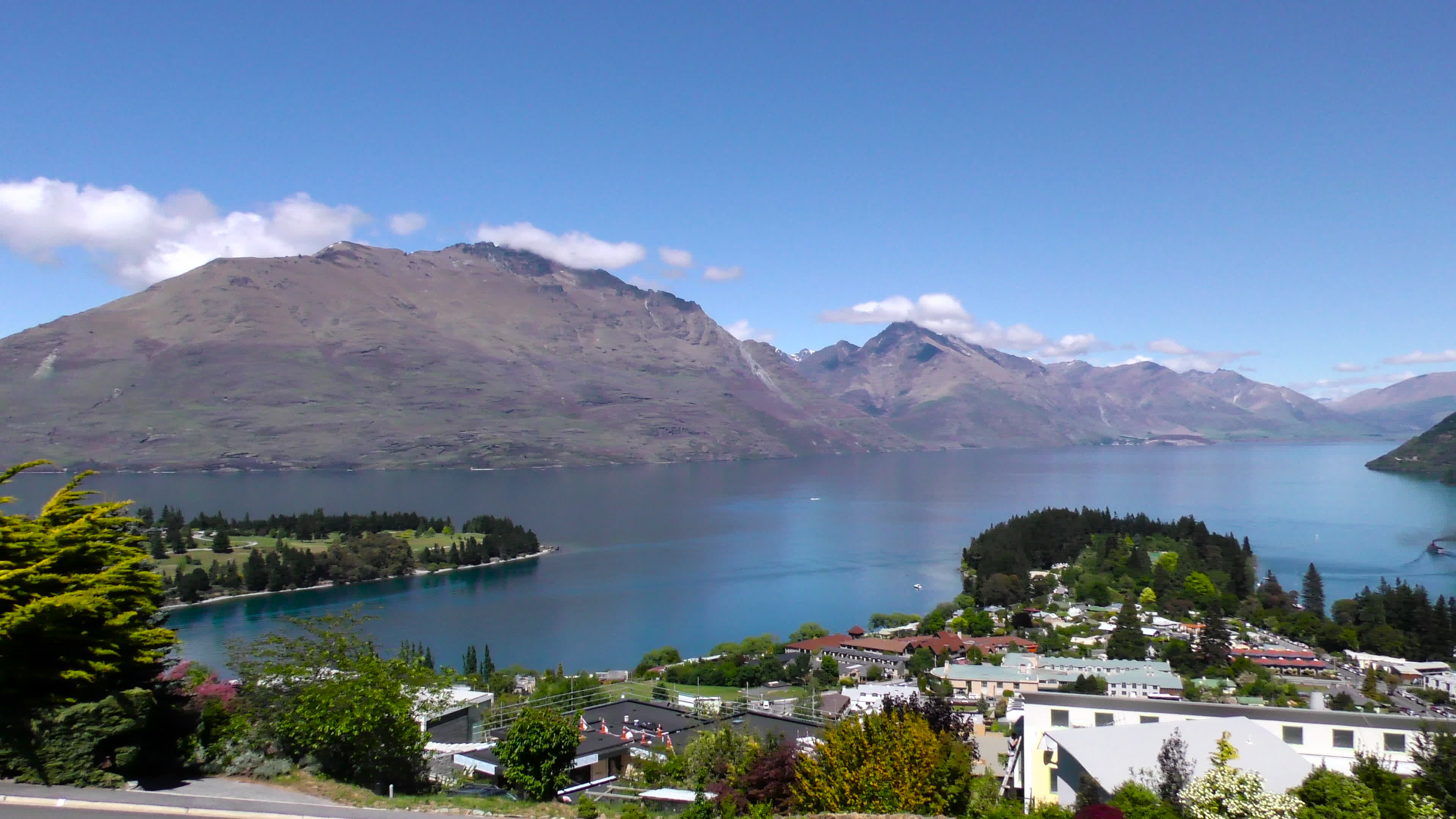 Queenstown, New Zealand travels, Panoramic view, HD videoclips, 3840x2160 4K Desktop