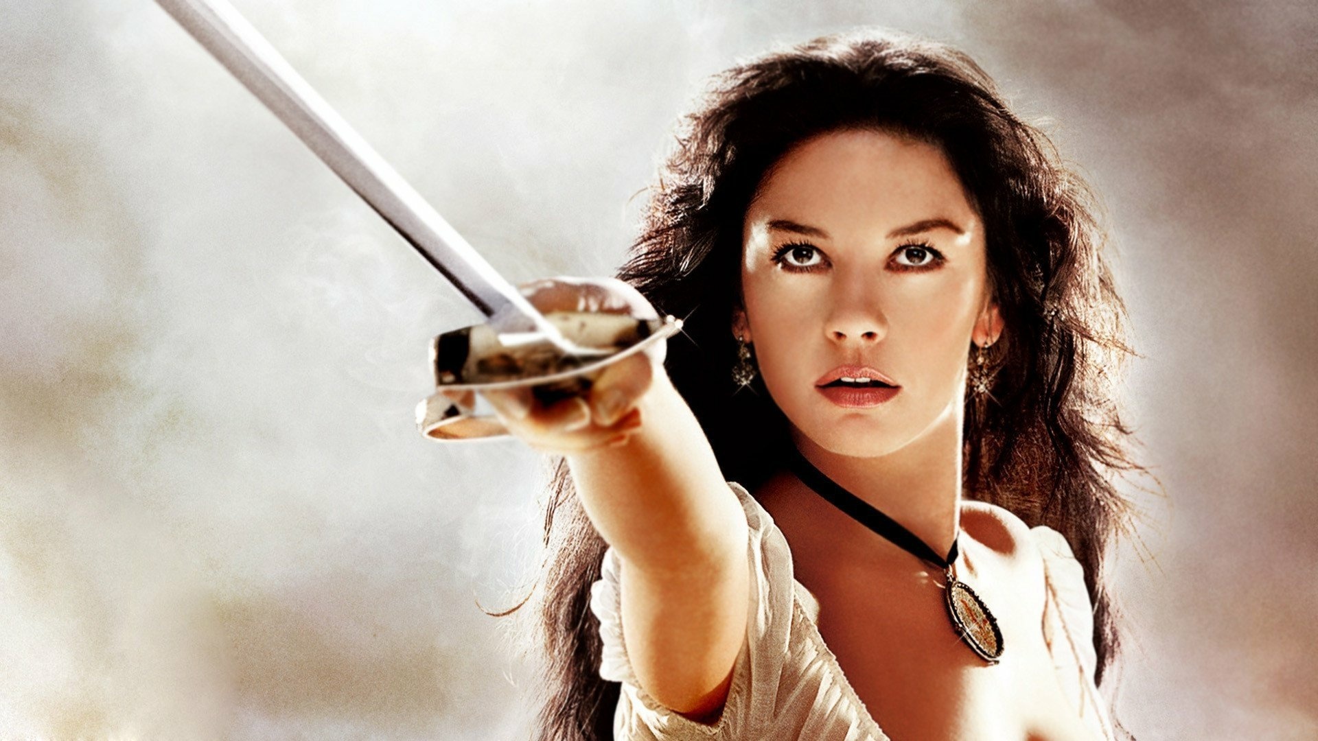 The Legend of Zorro: Catherine Zeta-Jones portrayed Elena de la Vega, 2005 movie. 1920x1080 Full HD Background.