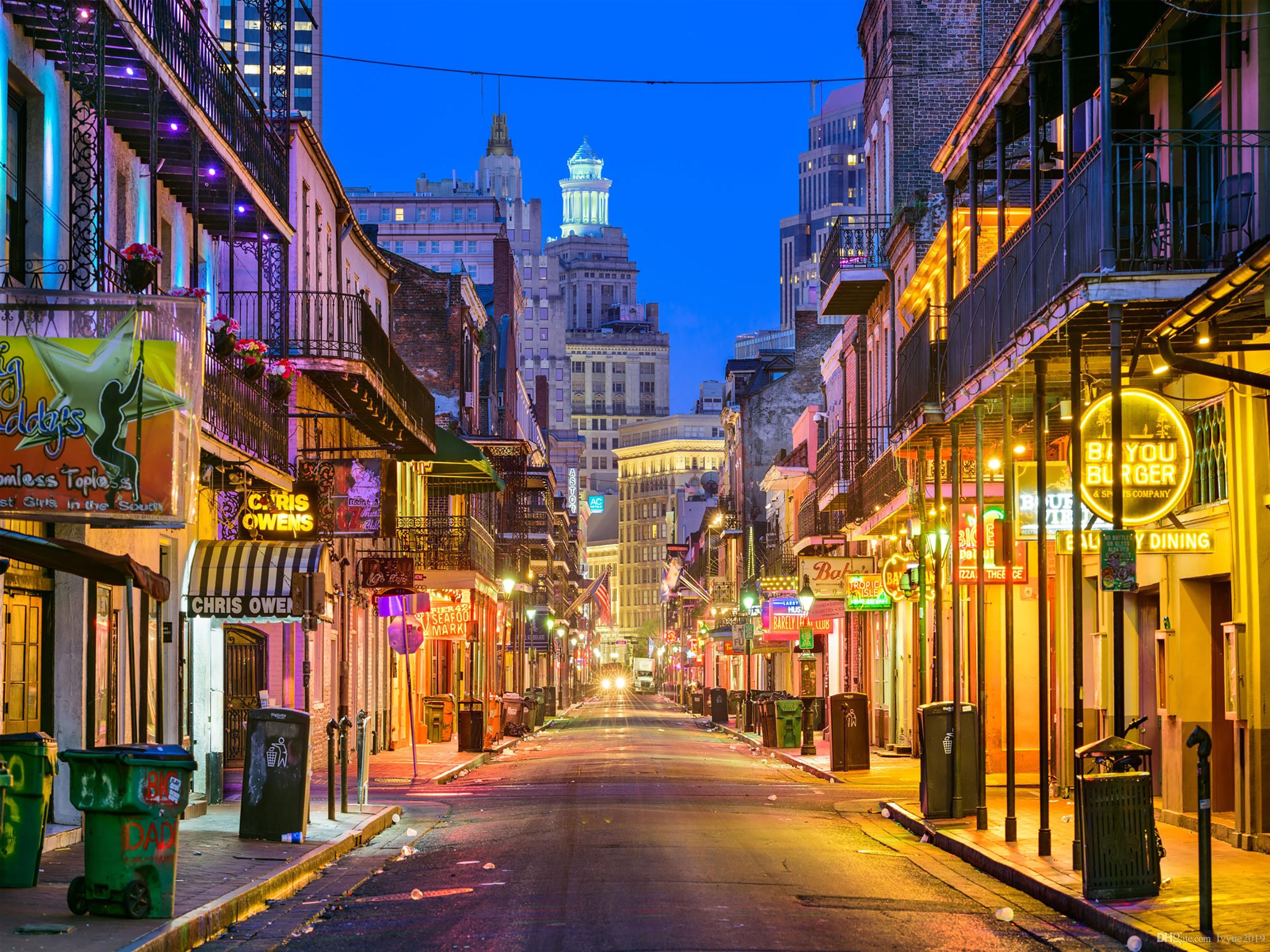 Louisiana travels, Discount New Orleans, Night Bourbon street, 2670x2000 HD Desktop