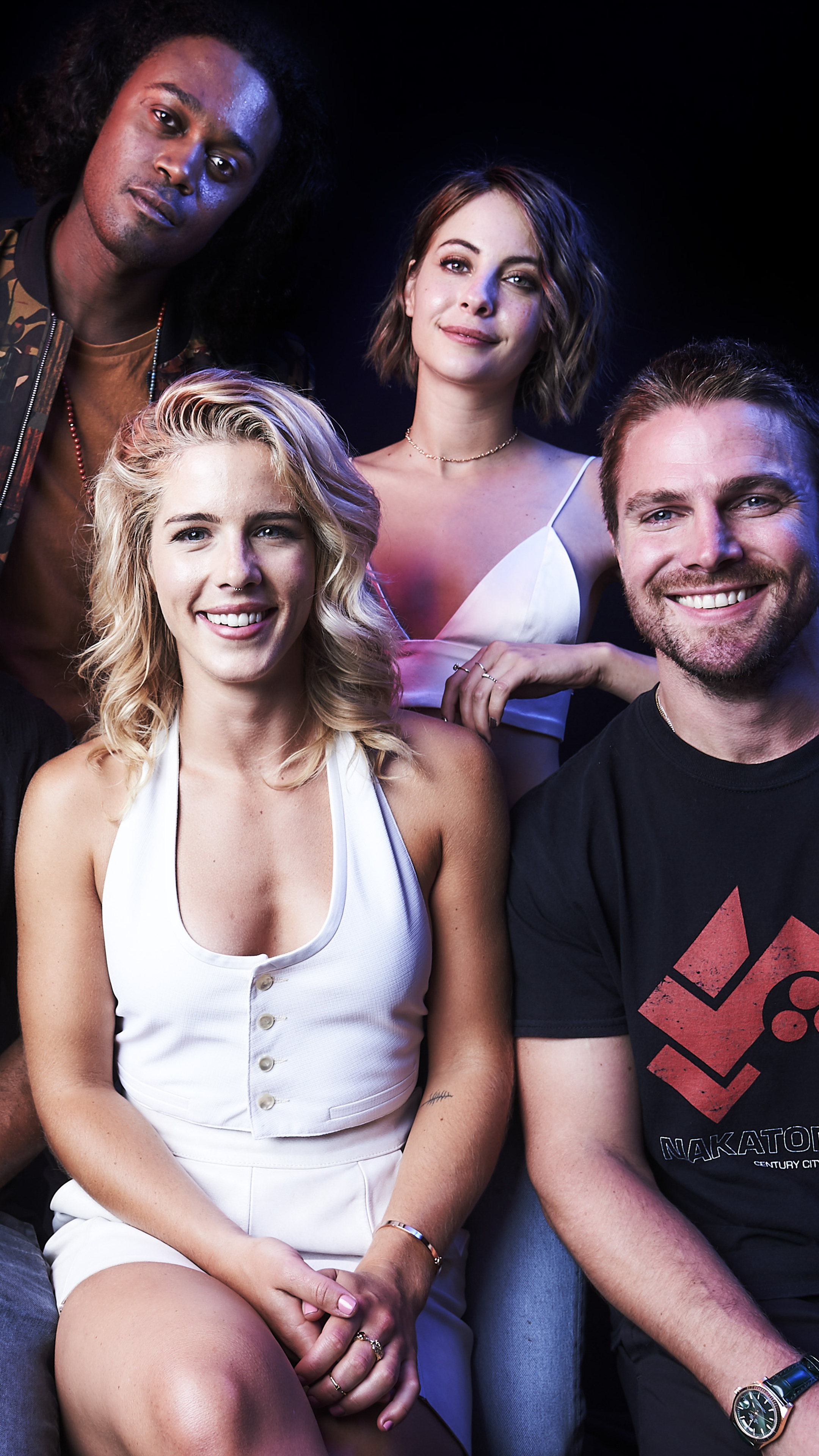 Arrow cast, Comic-Con 2017, Sony Xperia devices, HD 4K wallpapers, 2160x3840 4K Phone