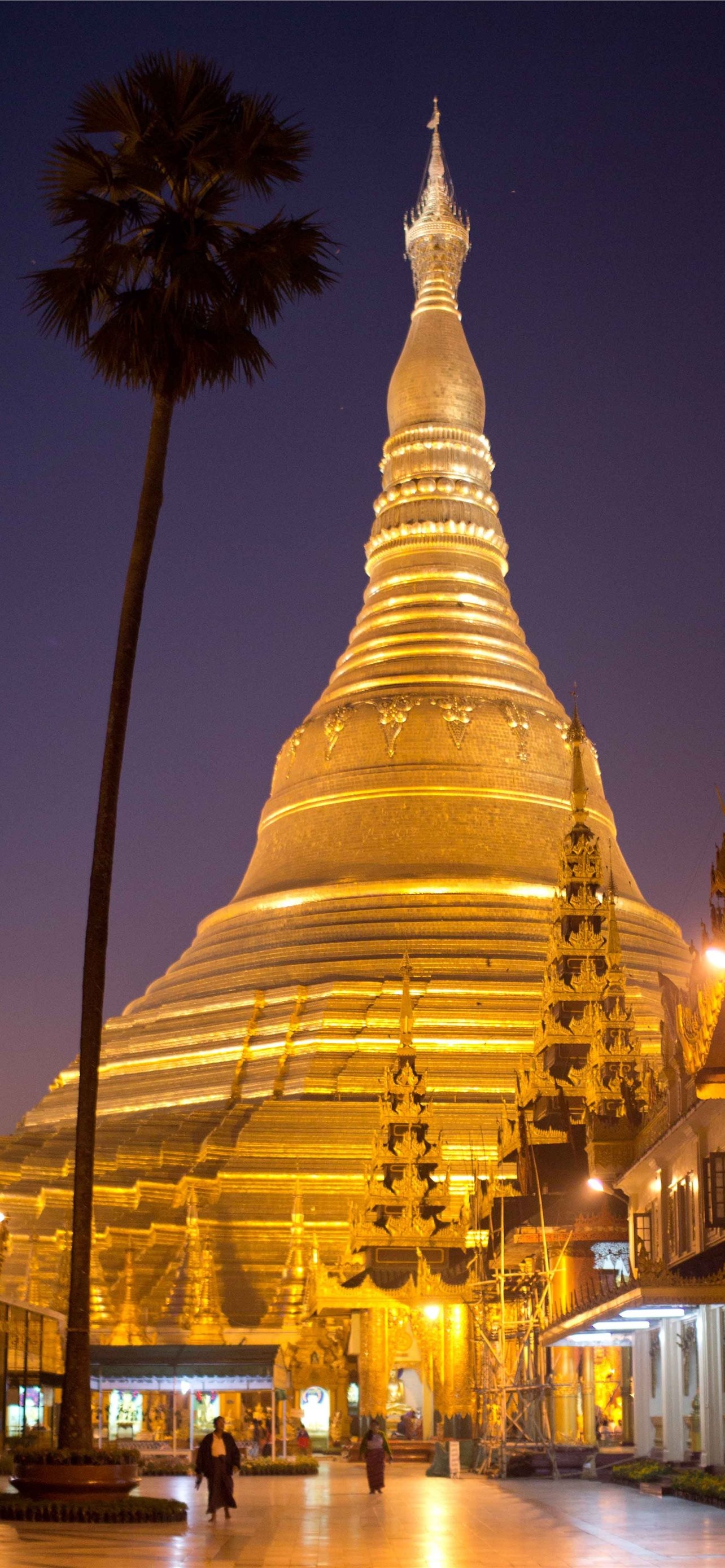 Shwedagon Pagoda, iPhone HD wallpapers, Serene beauty, 1290x2780 HD Phone
